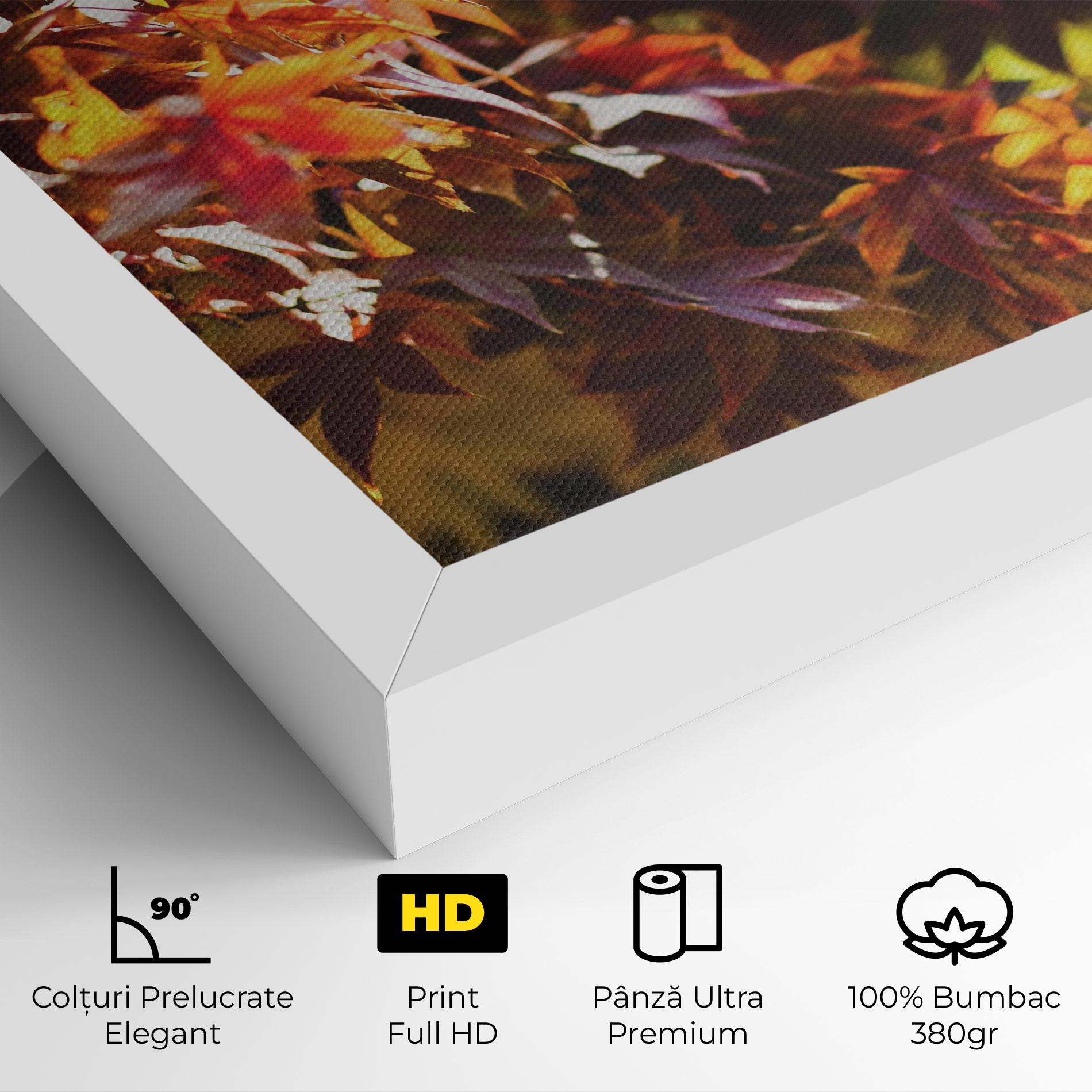 Tablou Canvas Dark Red Leaves mockup 4