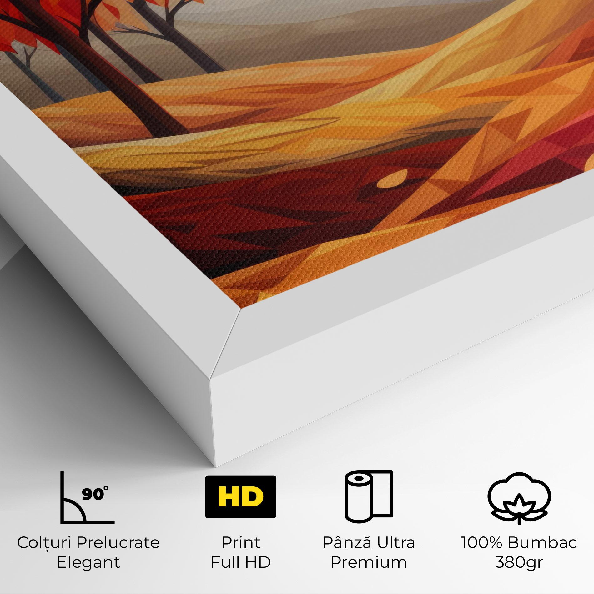 Tablou Canvas Red Trees Art mockup 4