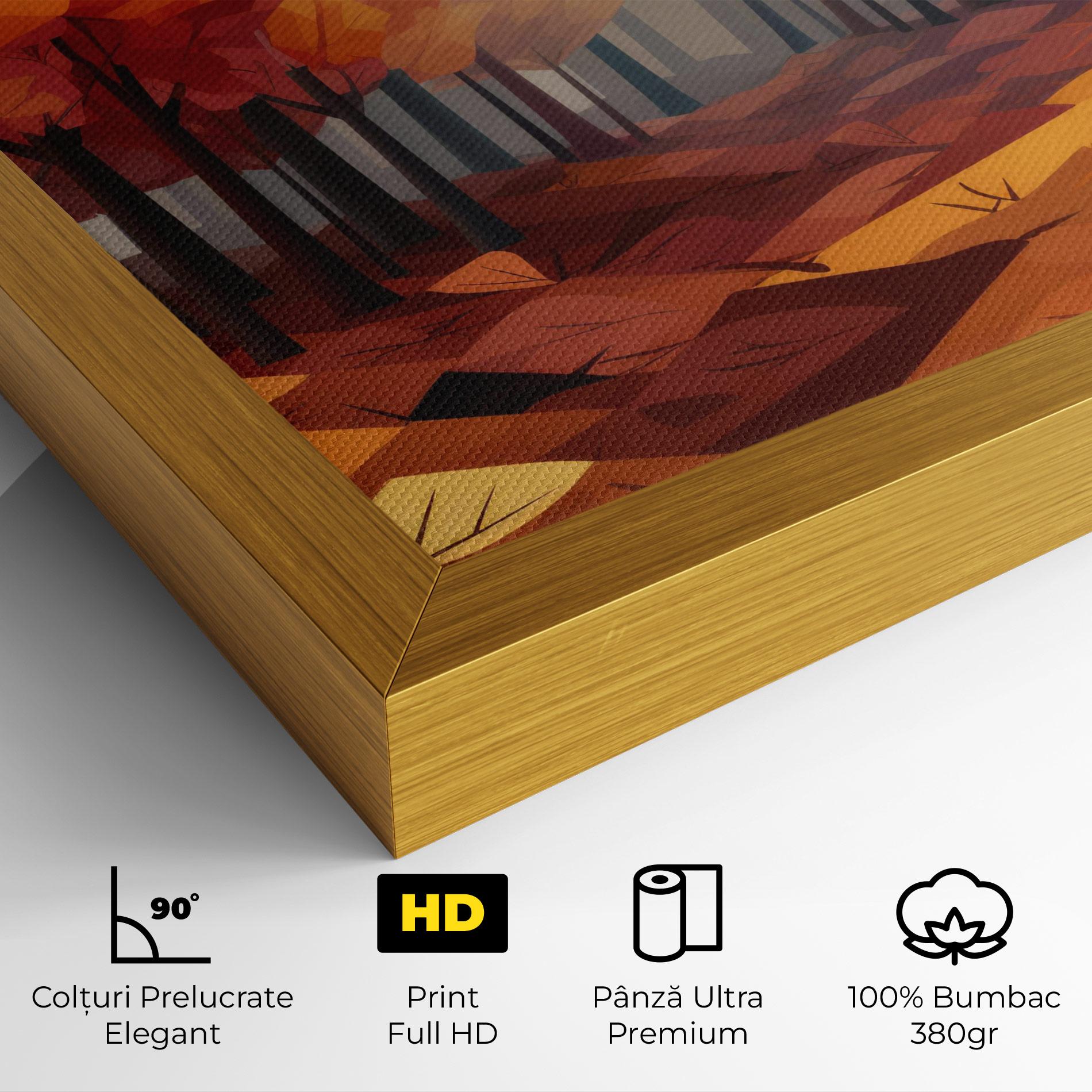 Tablou Canvas Autumn Forest View mockup 4