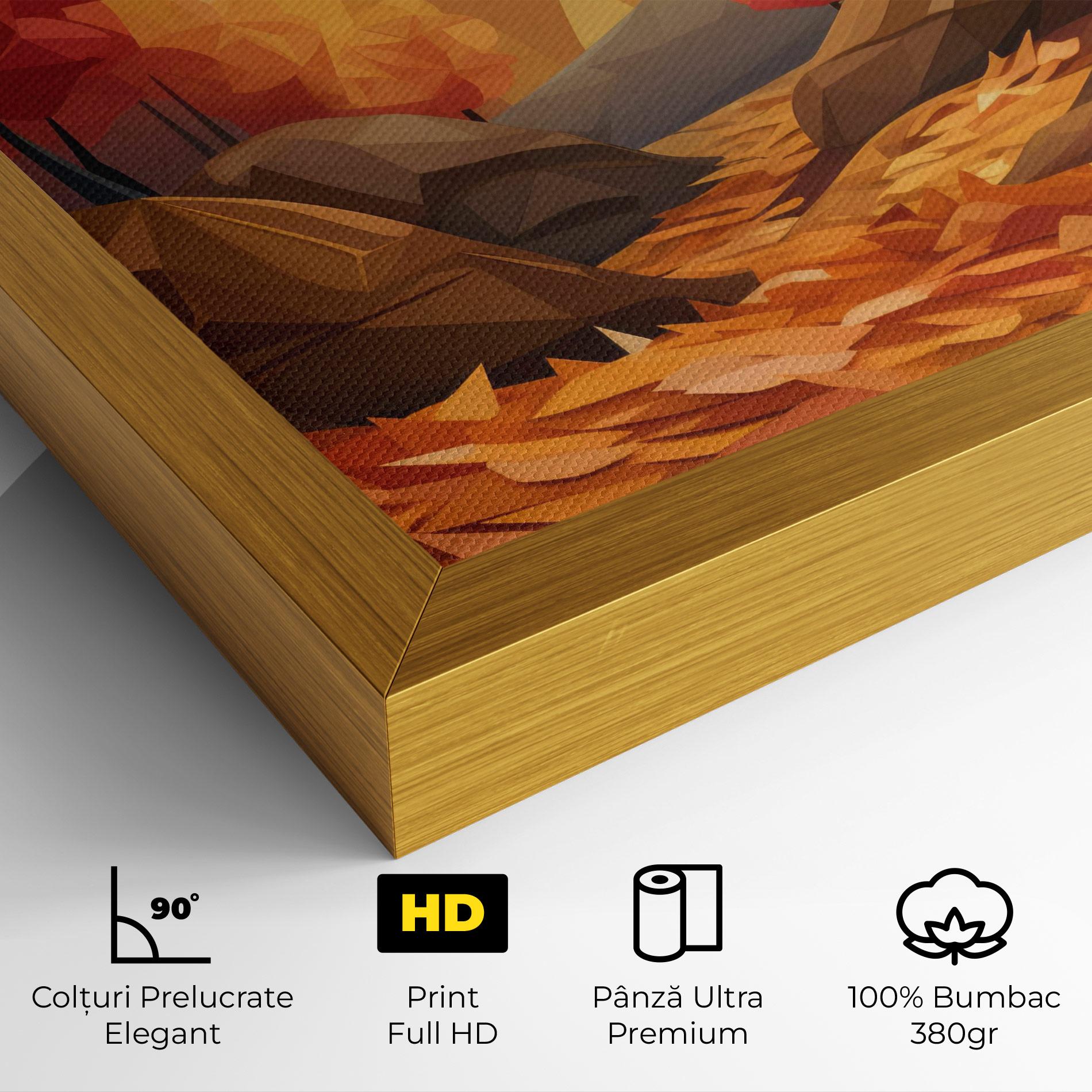 Tablou Canvas Autumn Orange Forest mockup 4