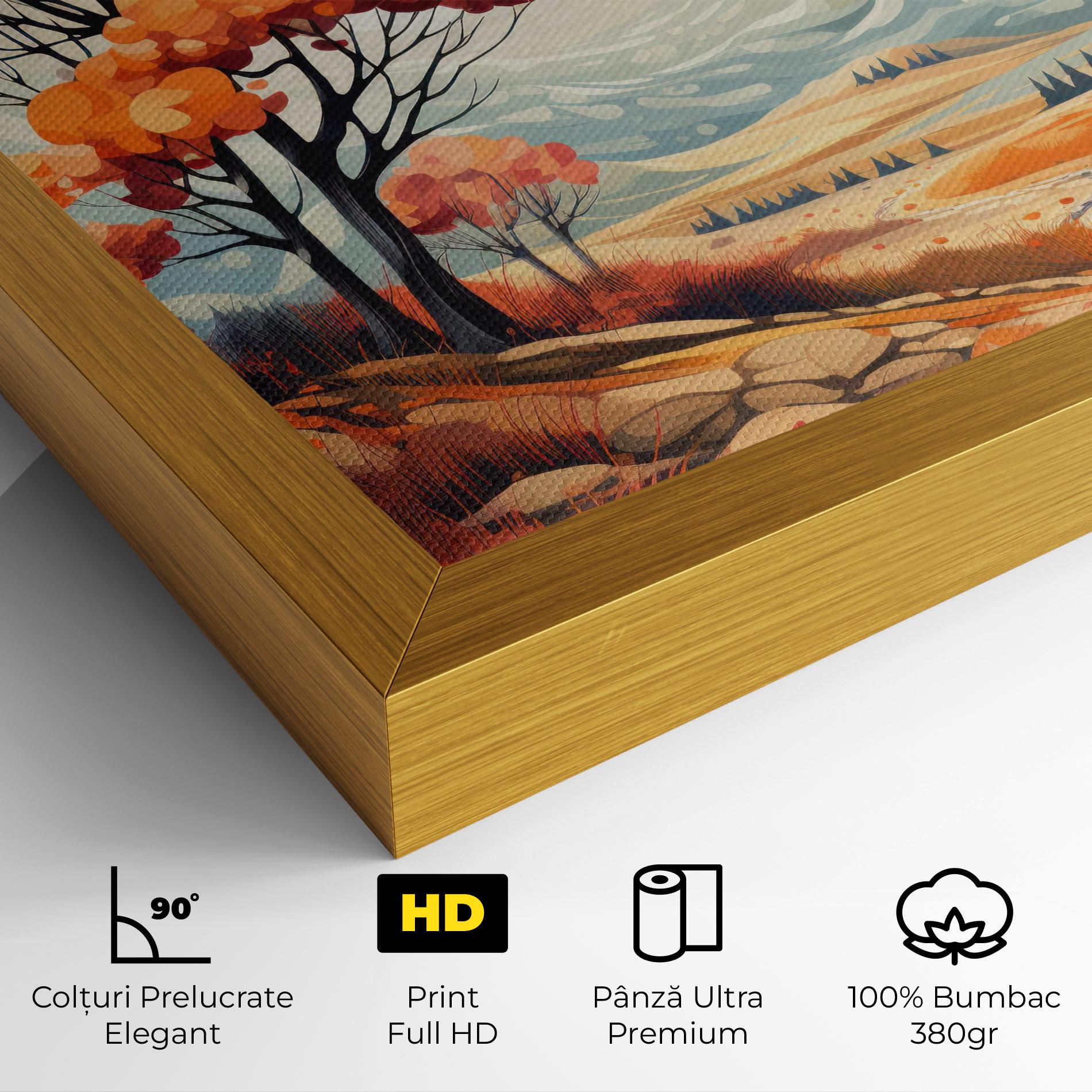 Tablou Canvas Autumn Tree Painting mockup 4