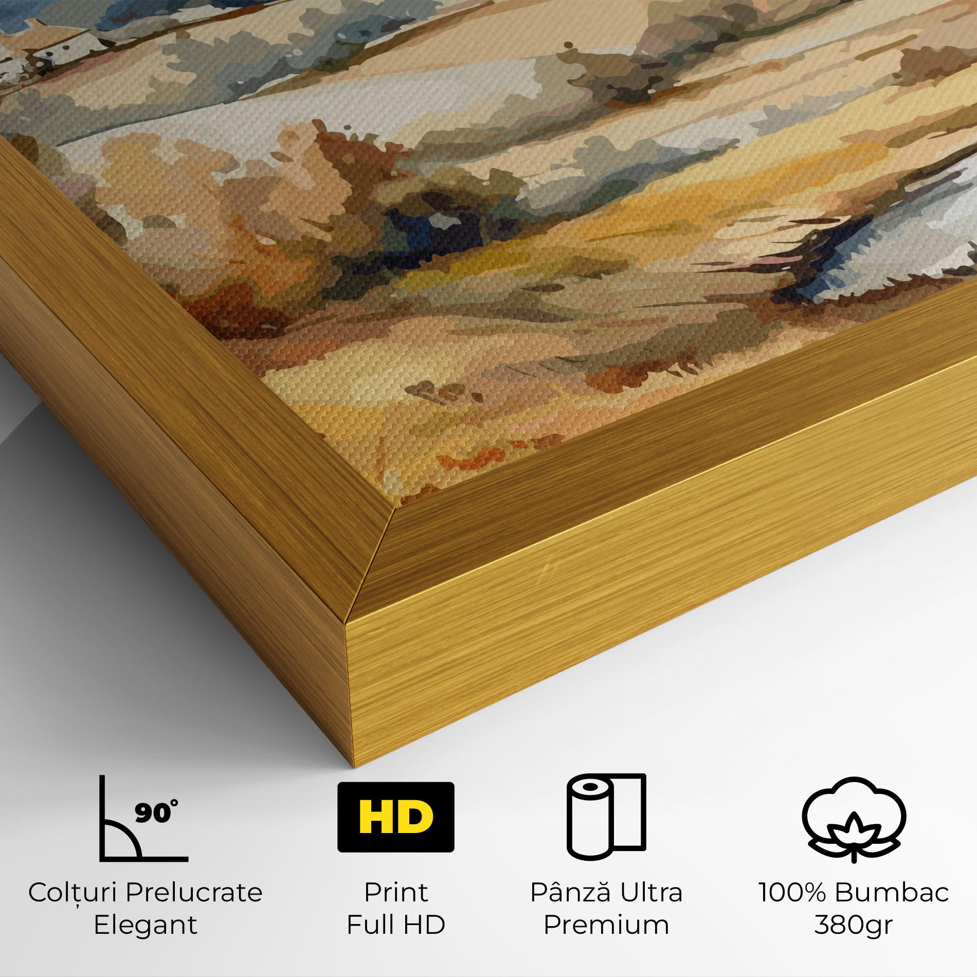 Tablou Canvas Blue Orange Autumn mockup 4