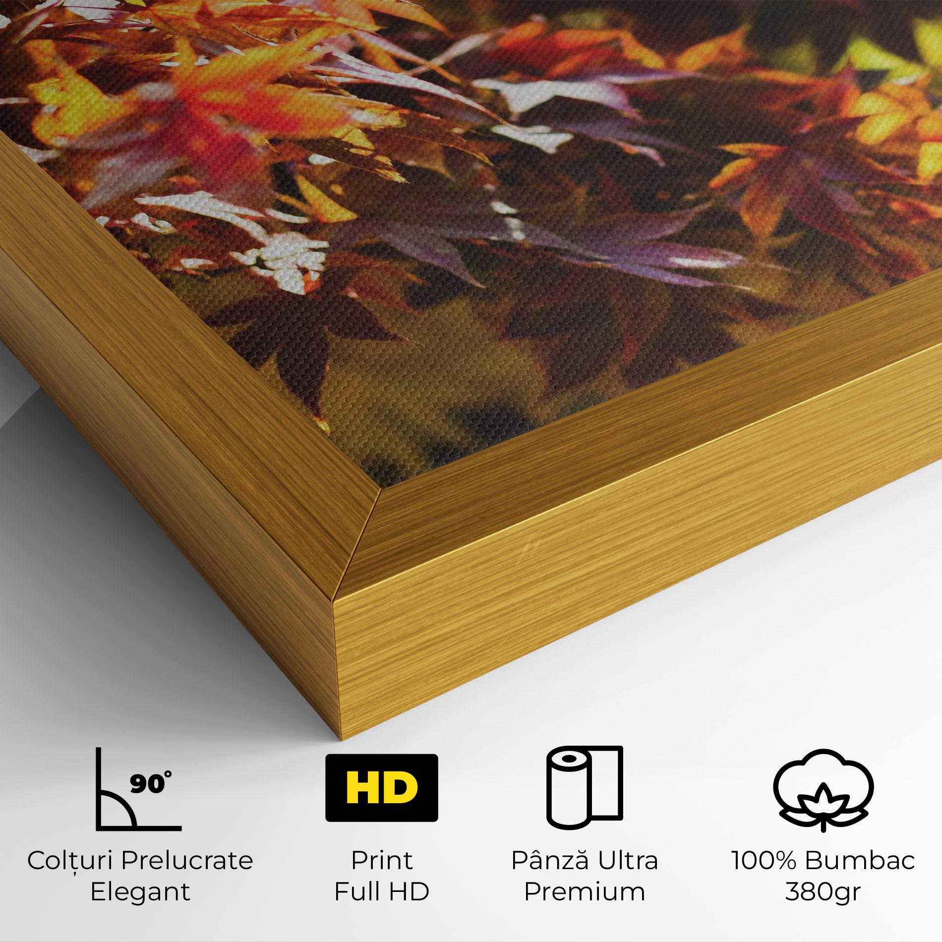 Tablou Canvas Dark Red Leaves mockup 4