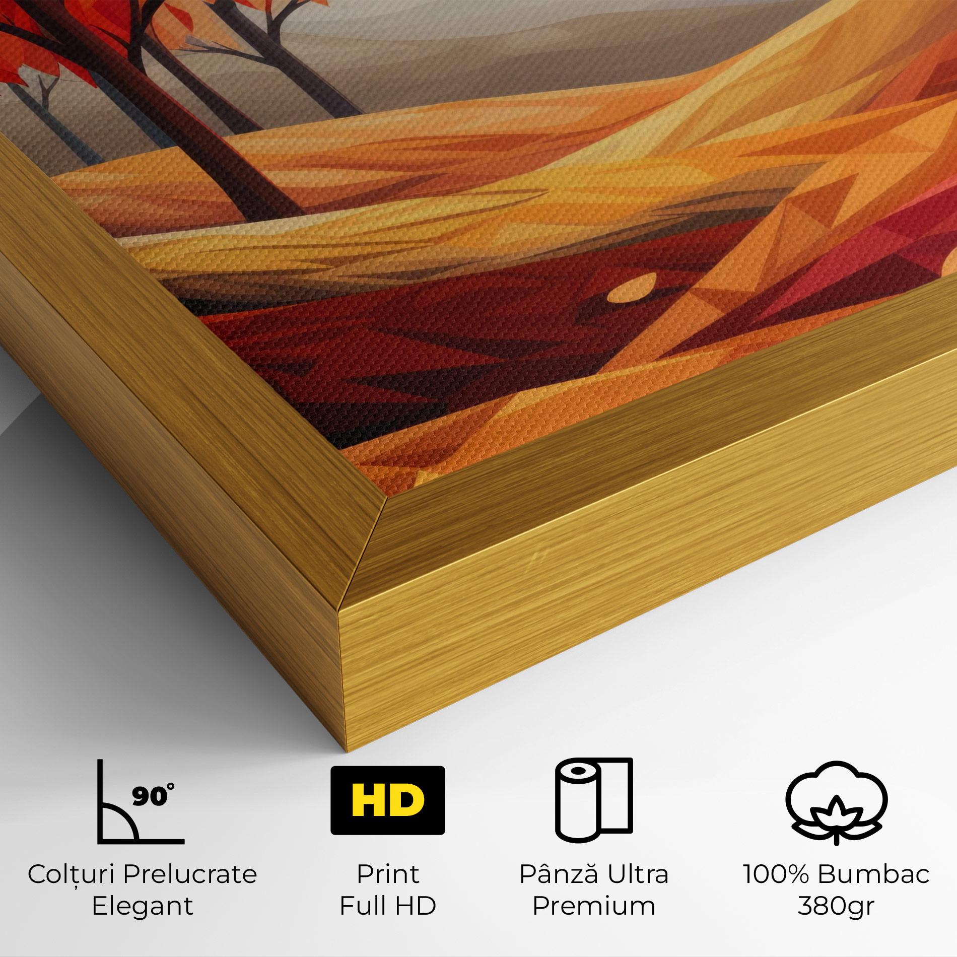 Tablou Canvas Red Trees Art mockup 4