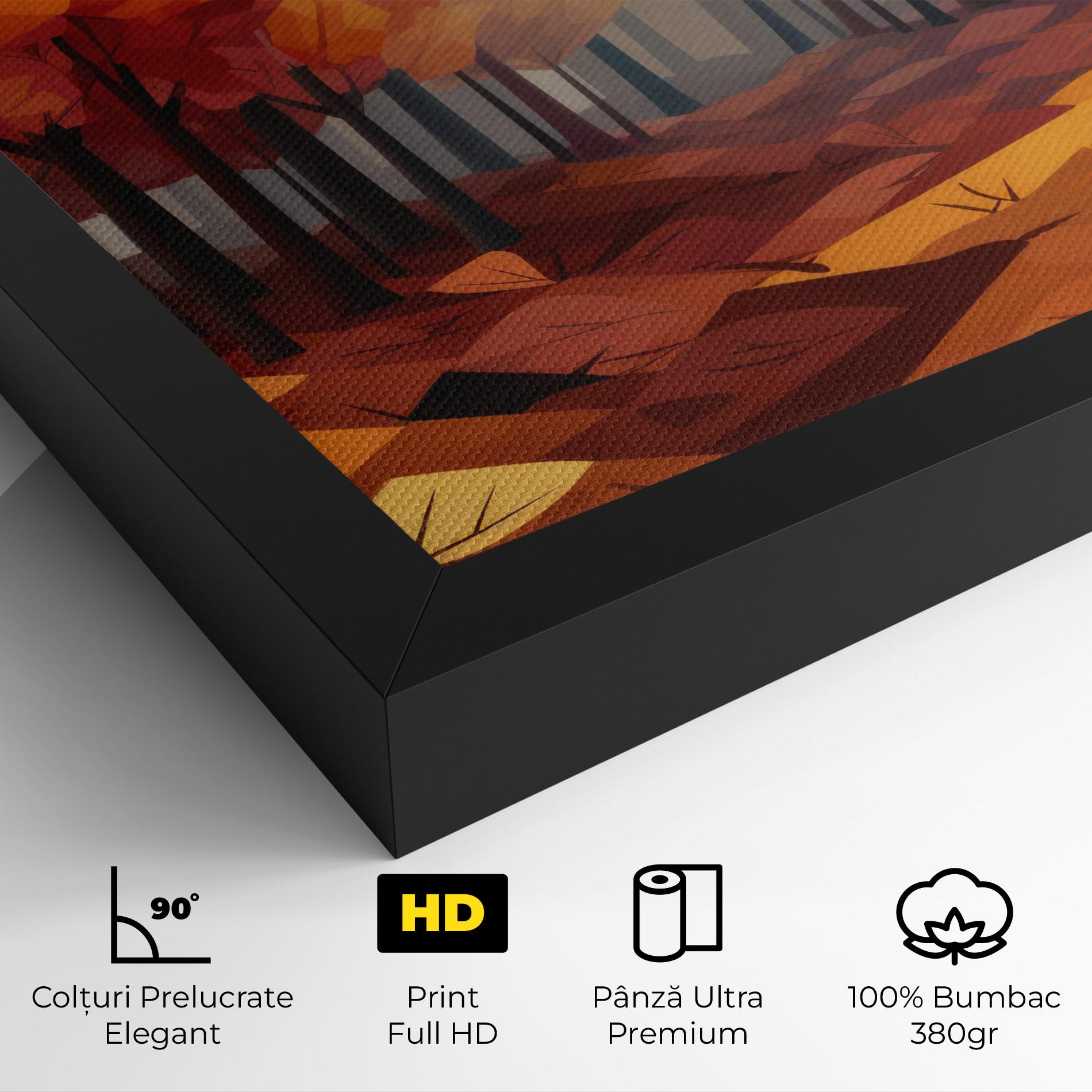 Tablou Canvas Autumn Forest View mockup 4