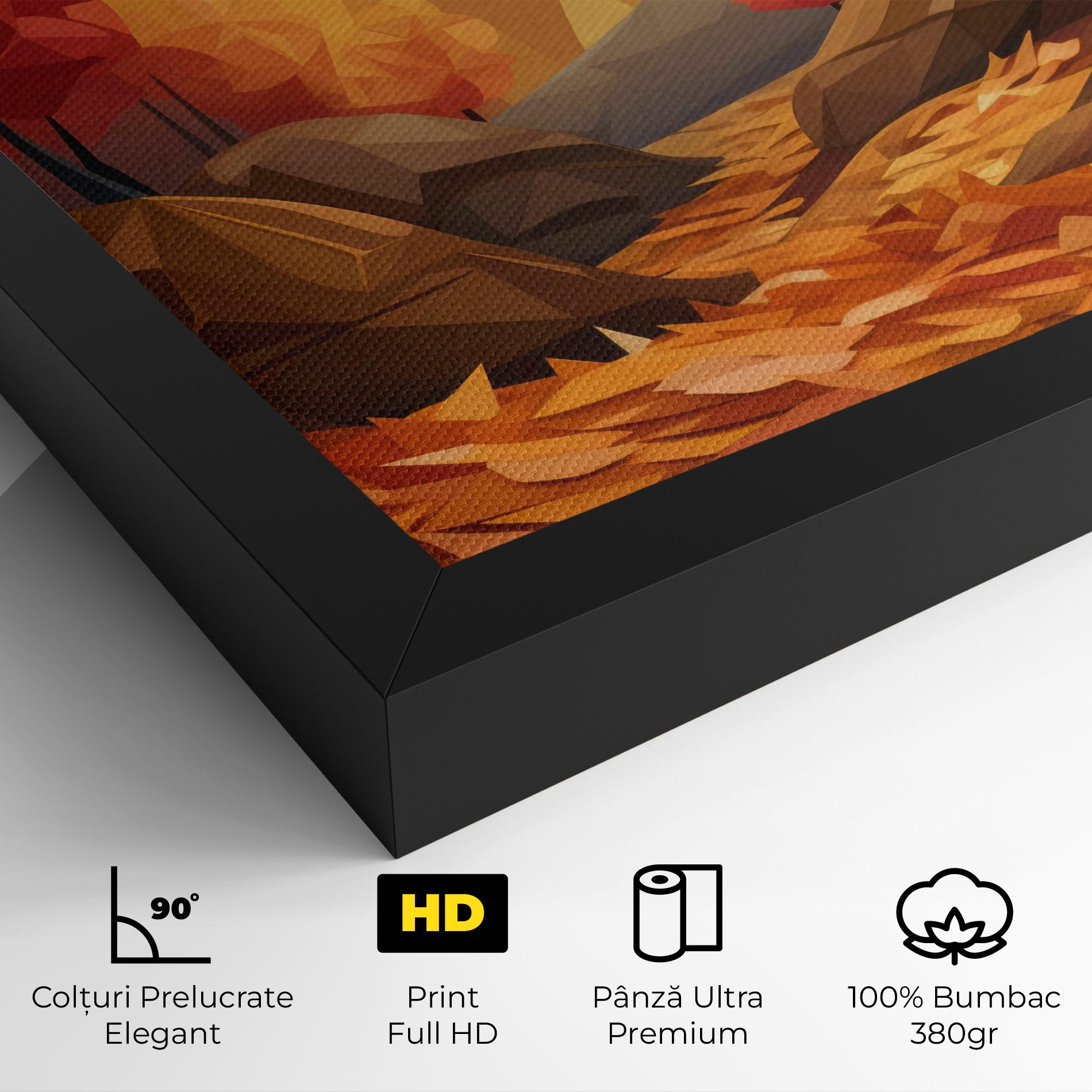 Tablou Canvas Autumn Orange Forest mockup 4