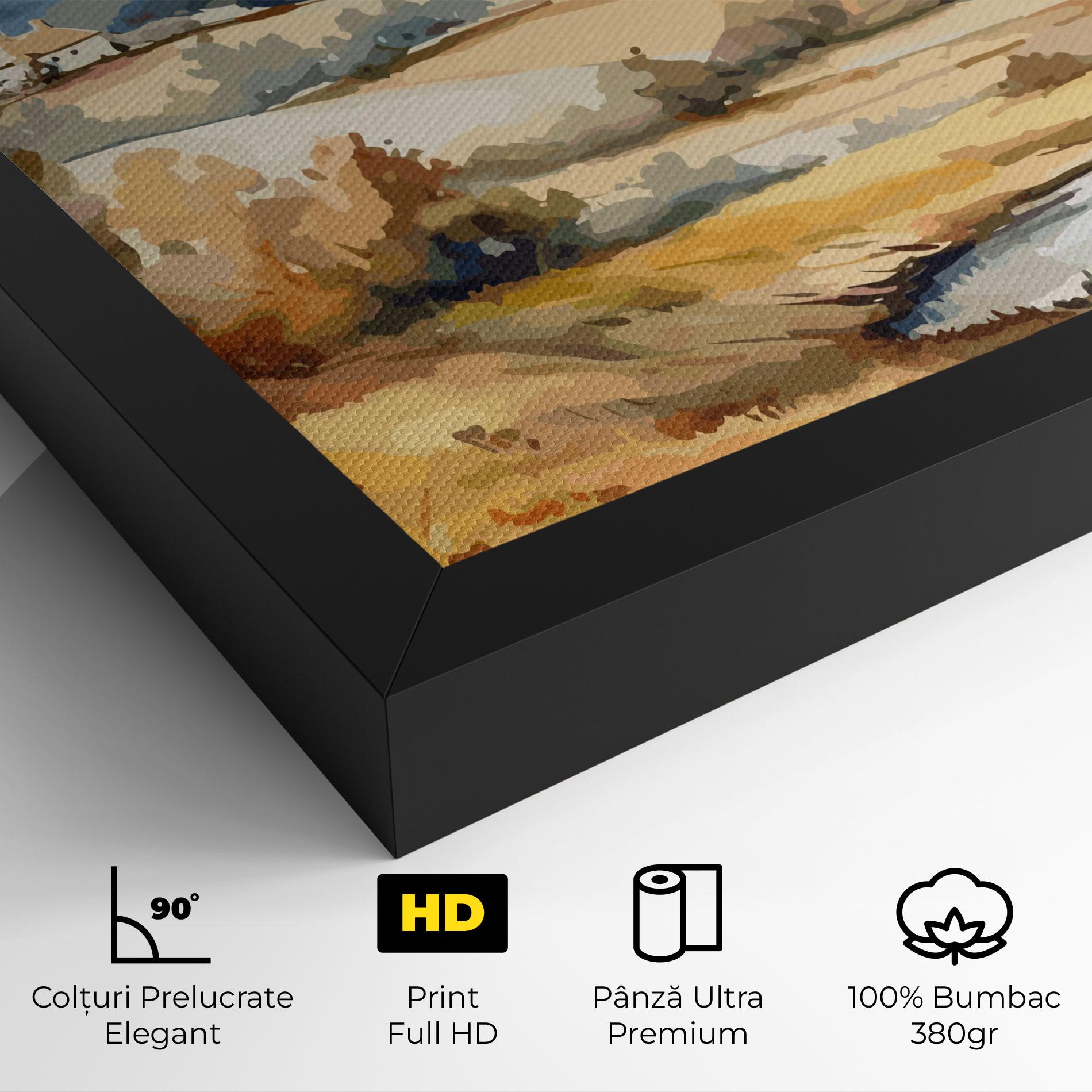 Tablou Canvas Blue Orange Autumn mockup 4