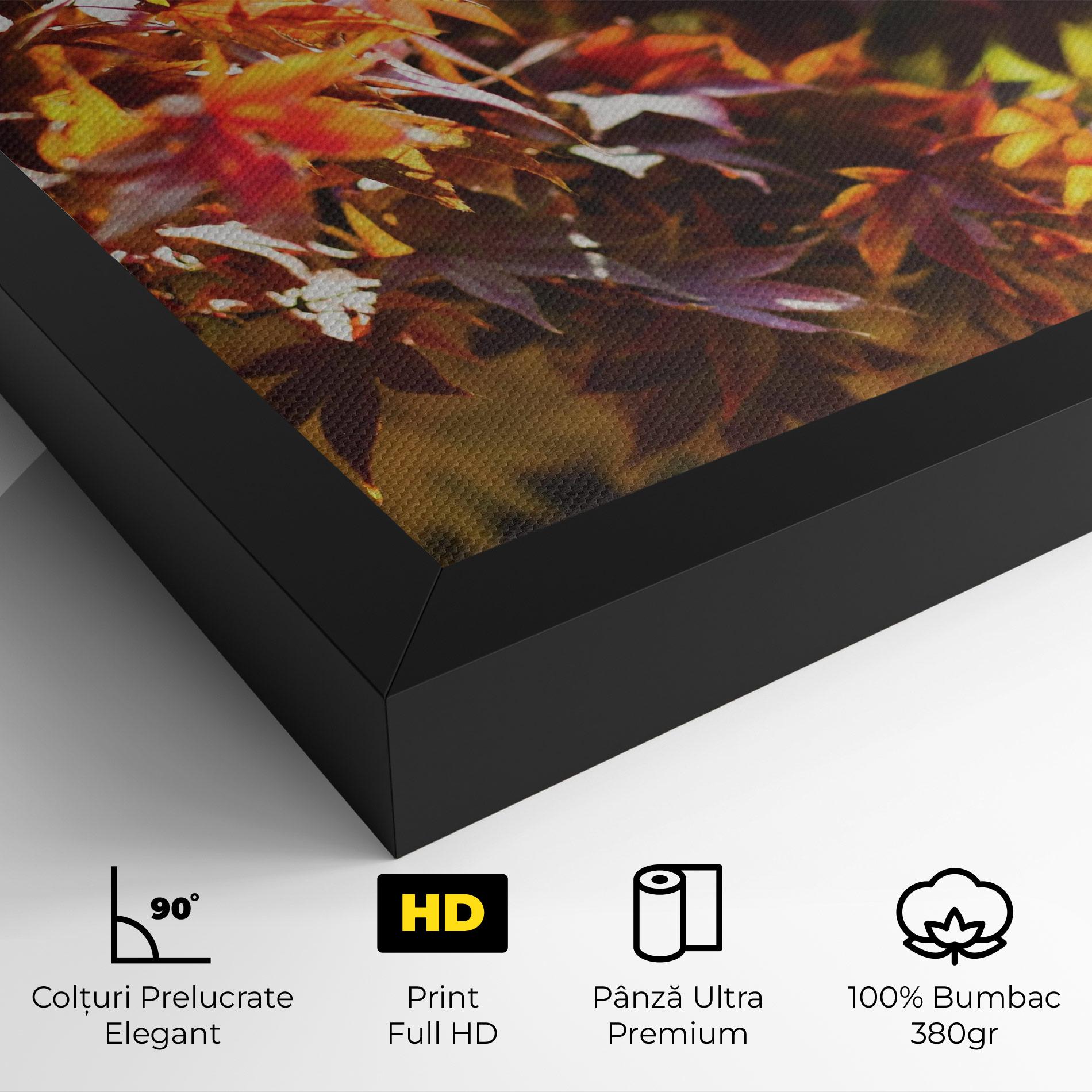 Tablou Canvas Dark Red Leaves mockup 4