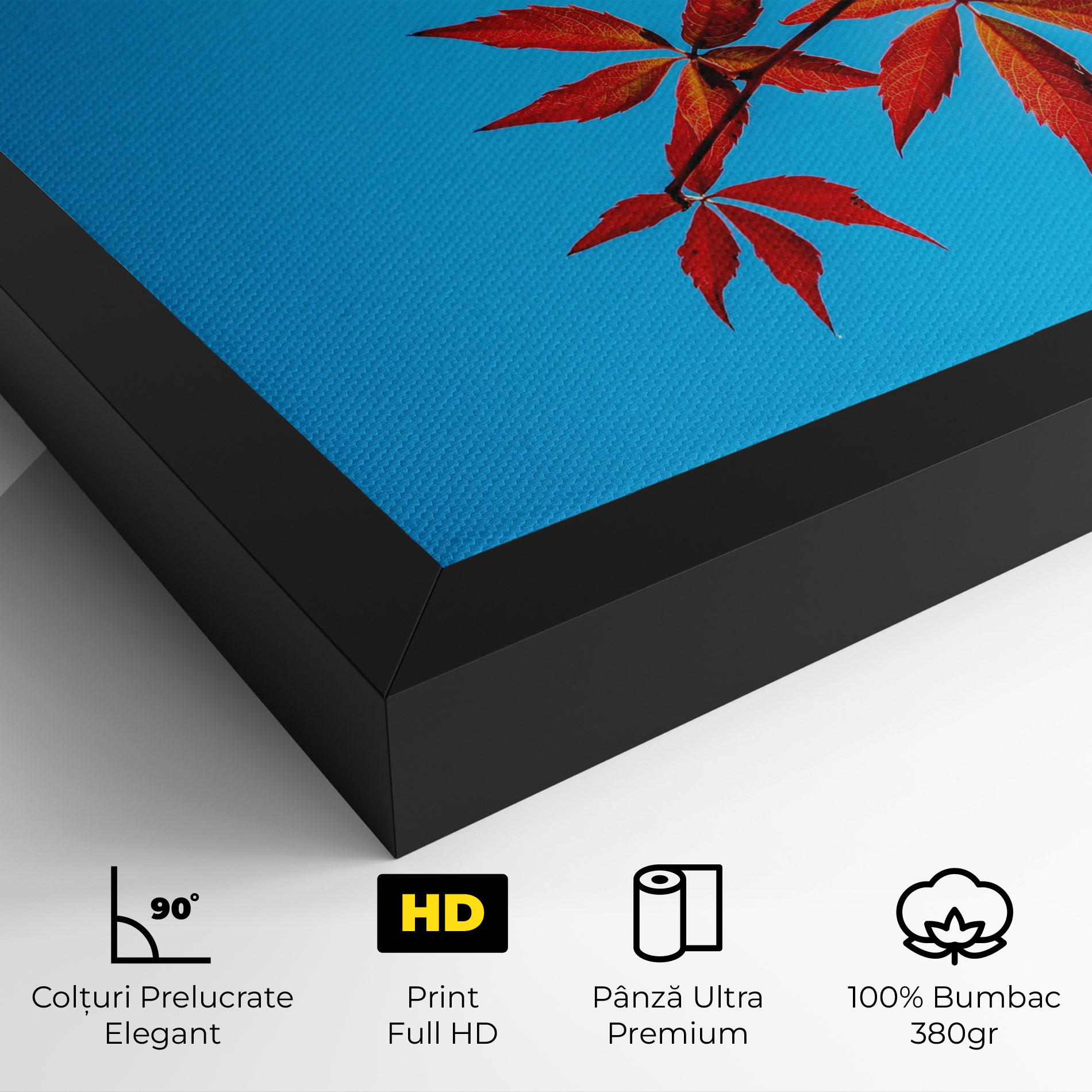 Tablou Canvas Red Small Leaves mockup 4