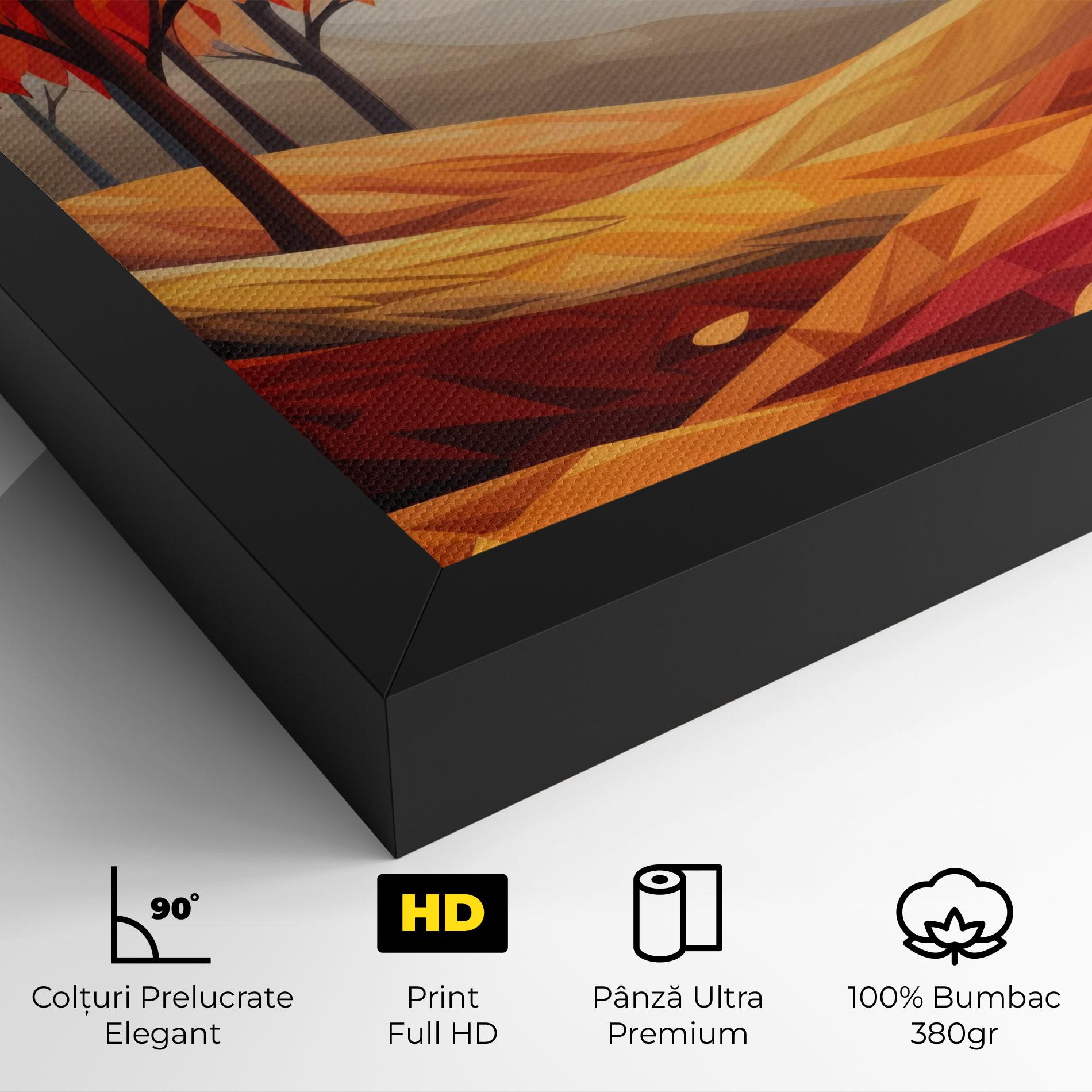 Tablou Canvas Red Trees Art mockup 4
