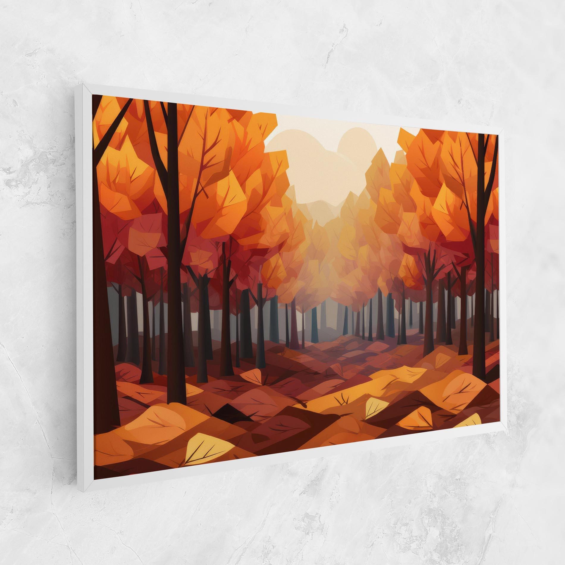 Tablou Canvas Autumn Forest View mockup 1