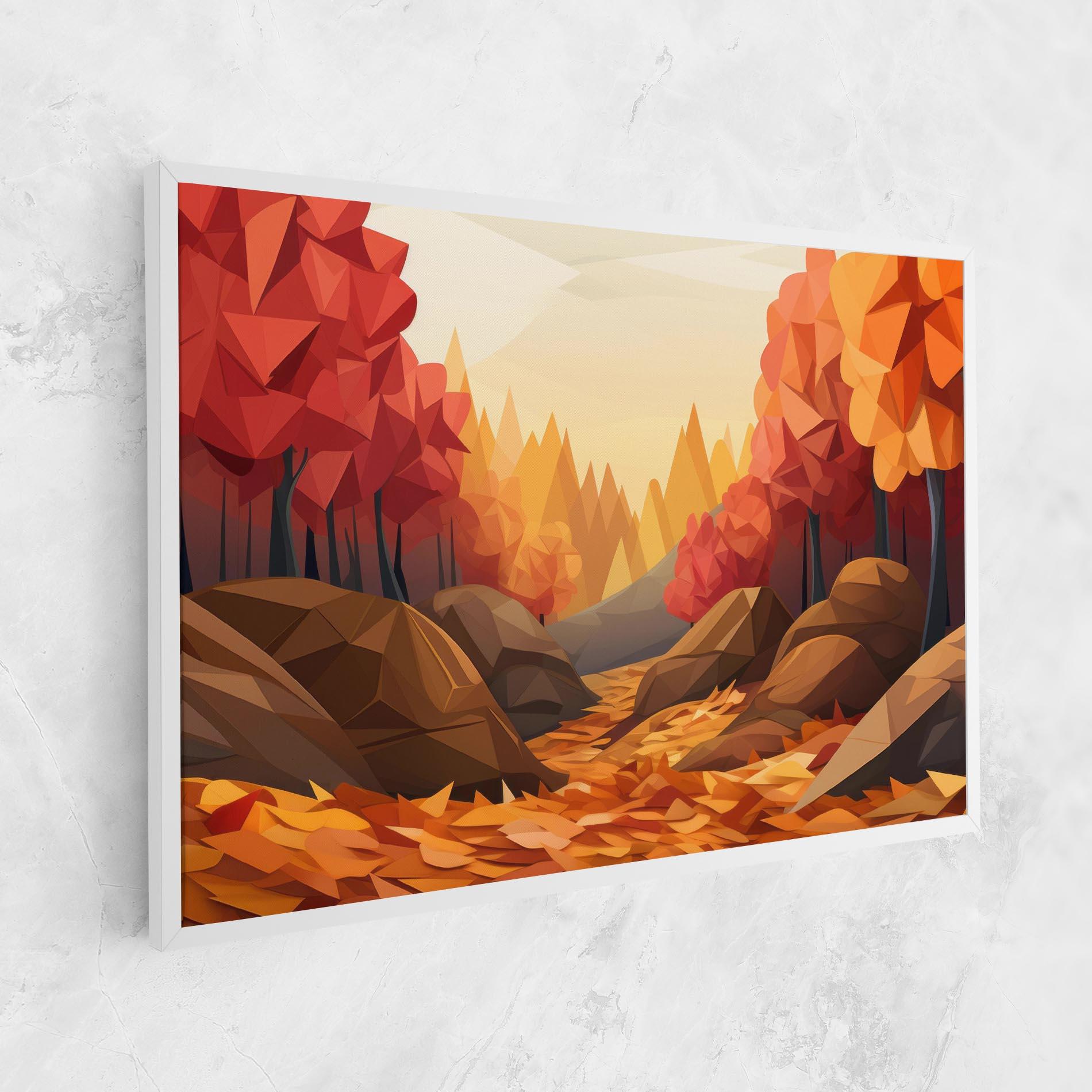 Tablou Canvas Autumn Orange Forest mockup 1