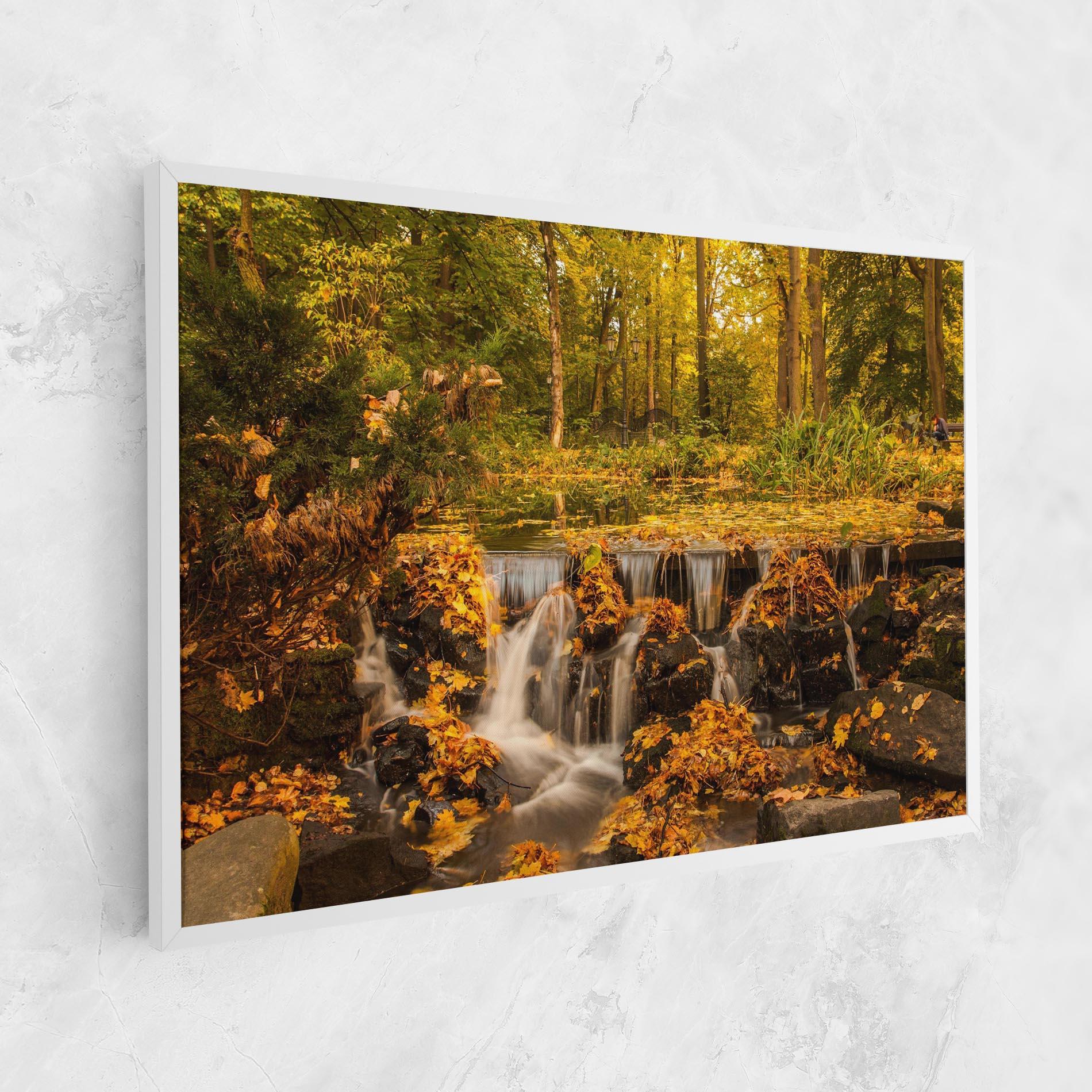 Tablou Canvas Autumn Waterfall mockup 1