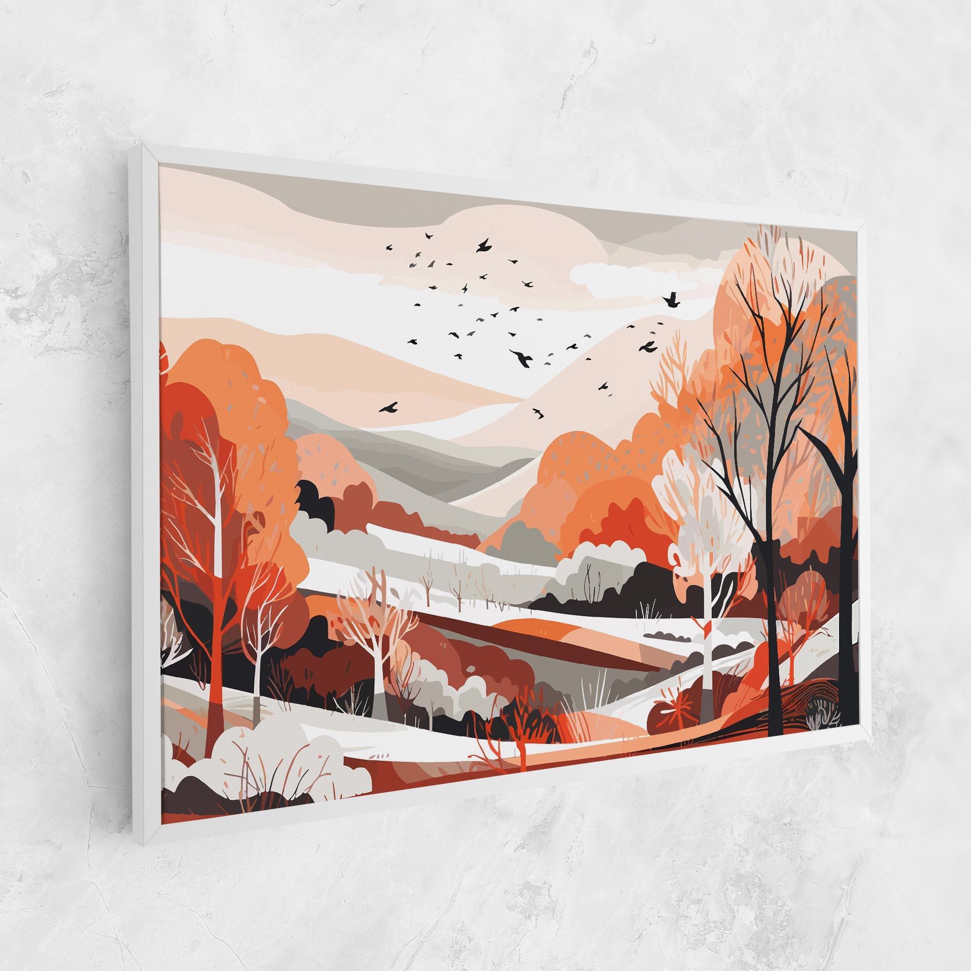 Tablou Canvas Grey Orange Autumn mockup 1