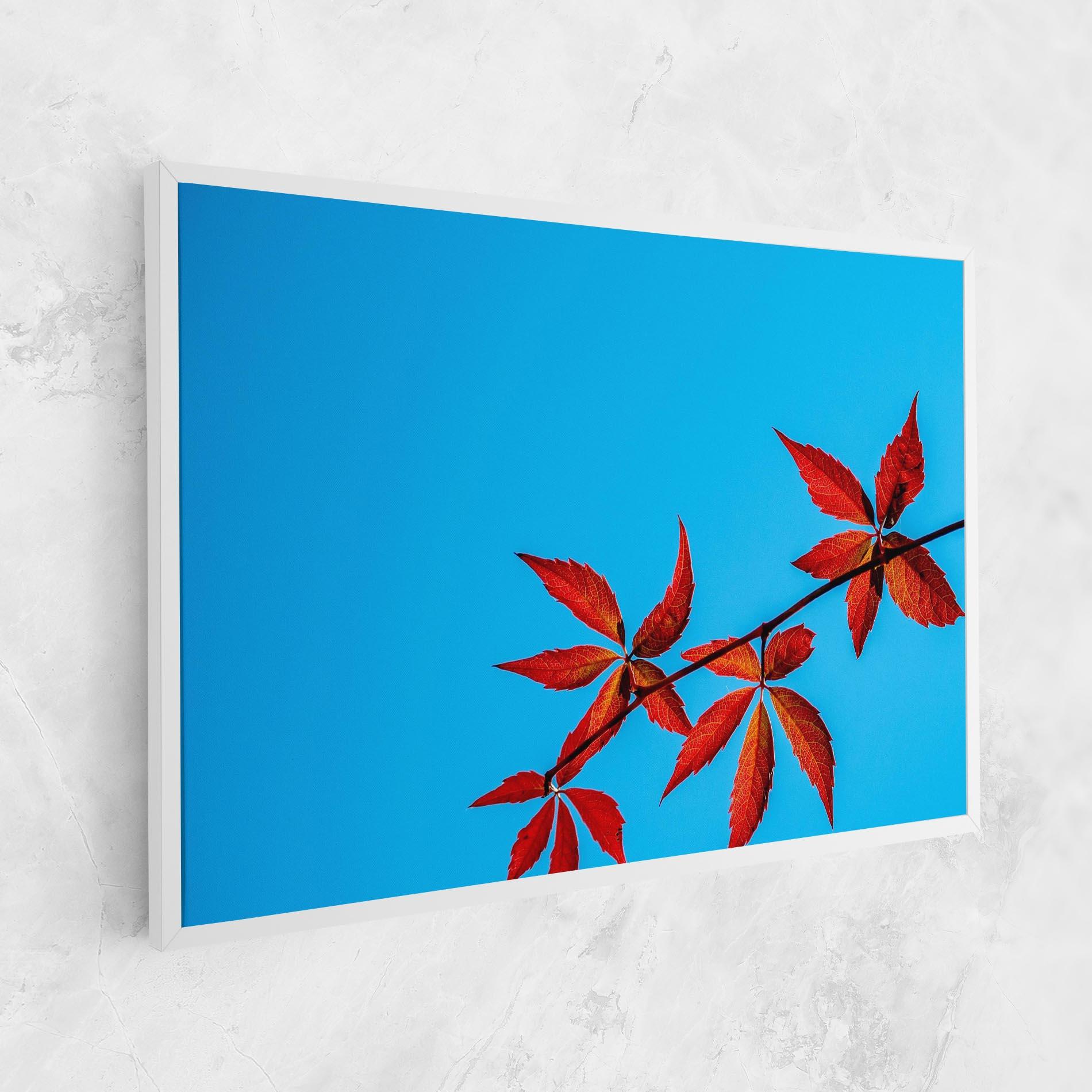 Tablou Canvas Red Small Leaves mockup 1