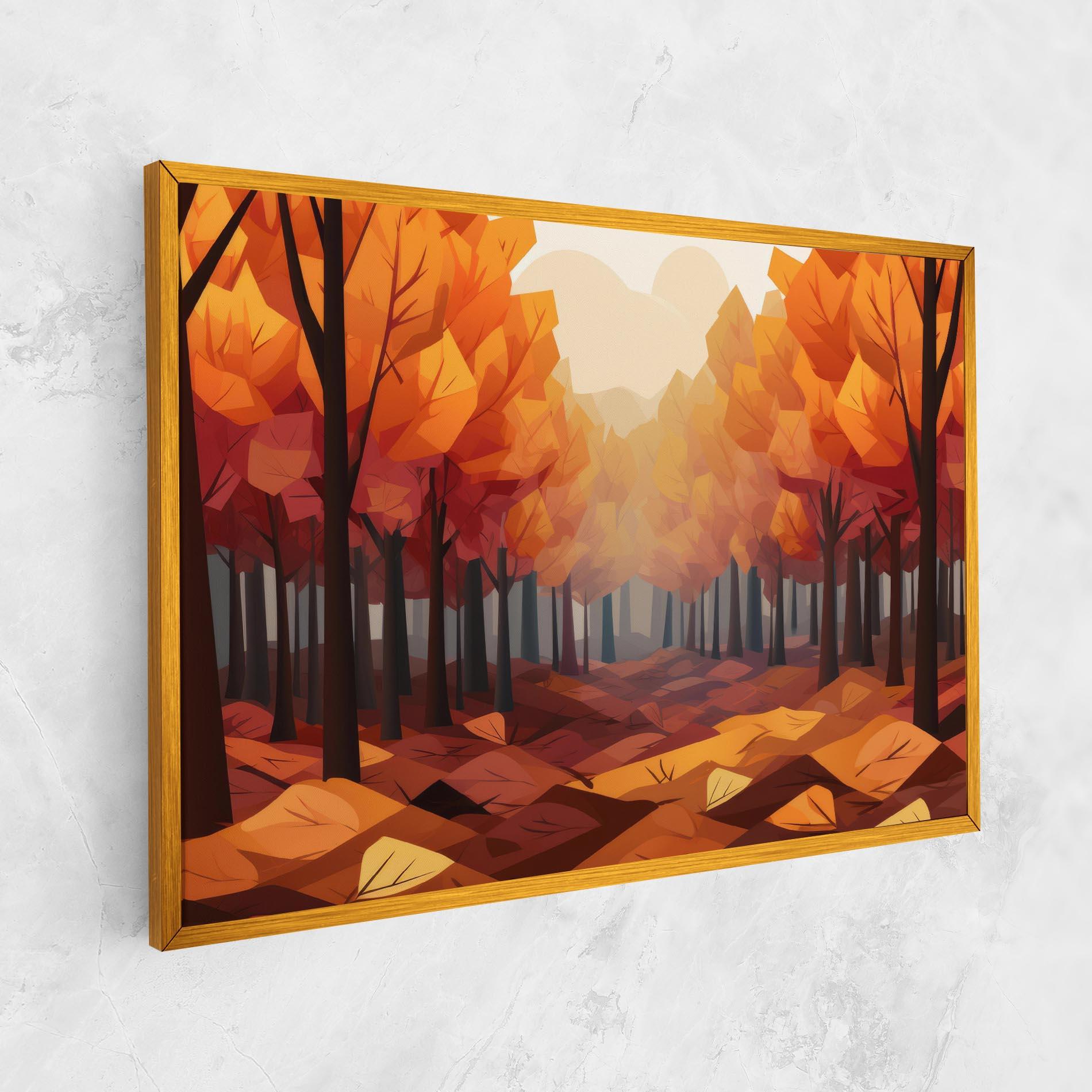 Tablou Canvas Autumn Forest View mockup 1