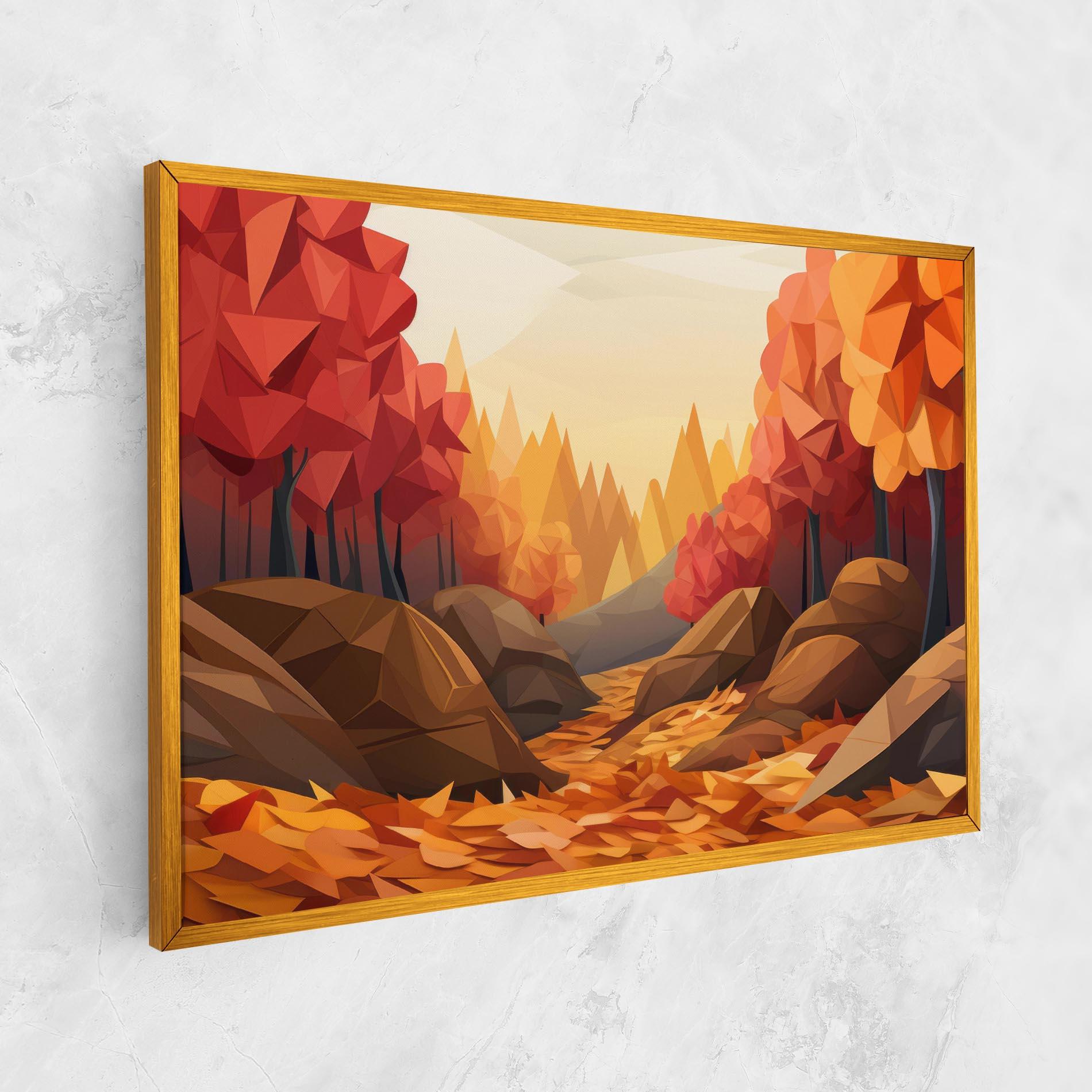 Tablou Canvas Autumn Orange Forest mockup 1