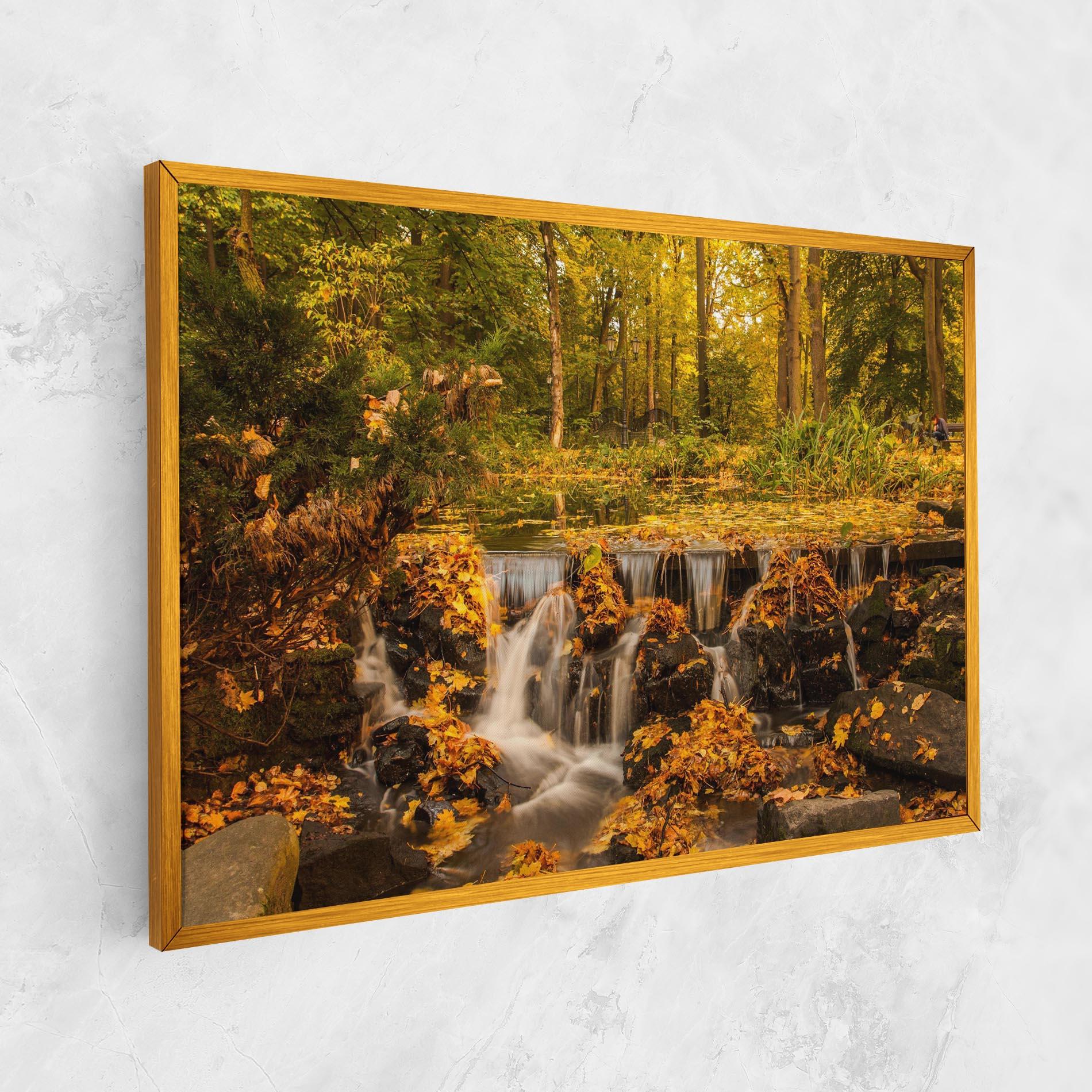 Tablou Canvas Autumn Waterfall mockup 1