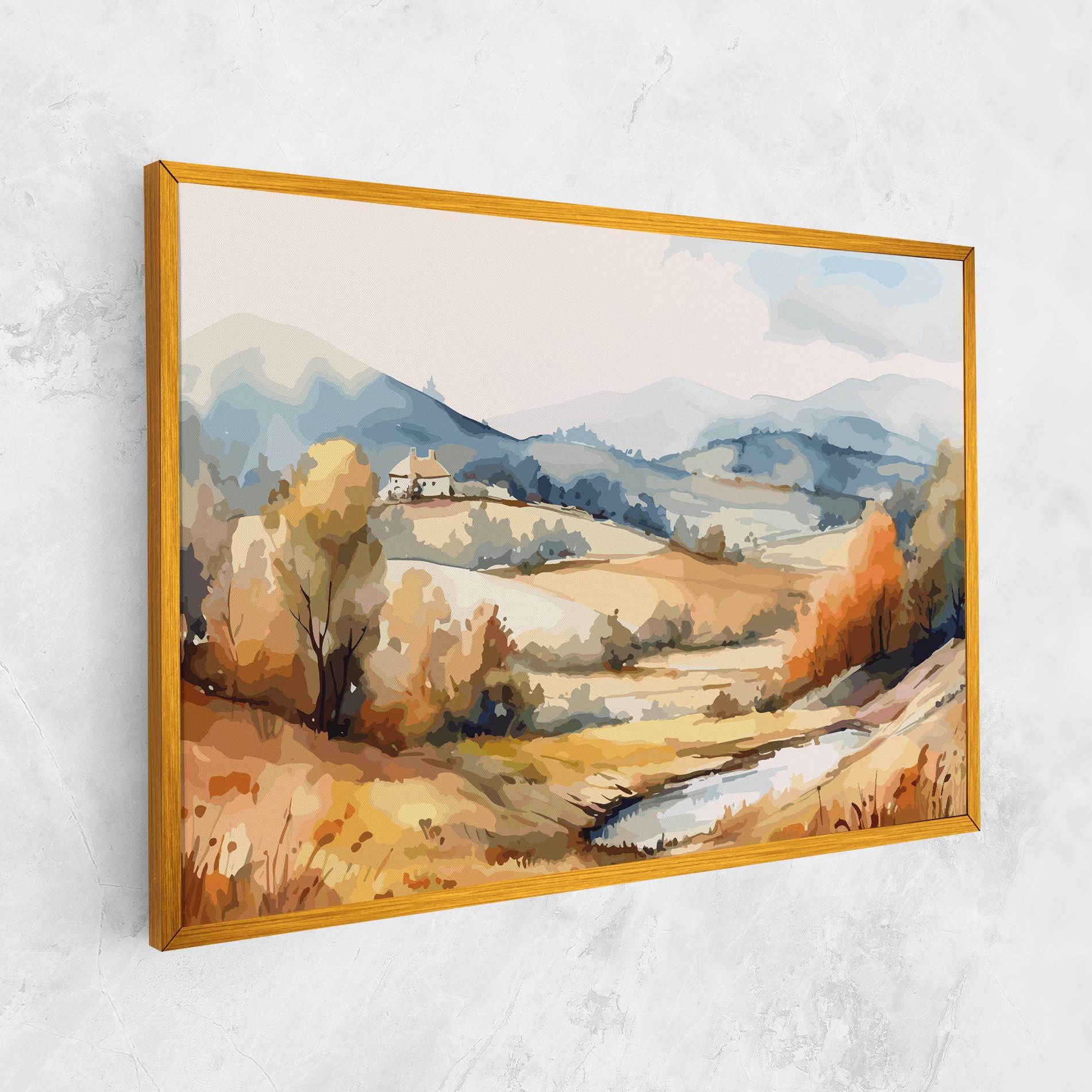 Tablou Canvas Blue Orange Autumn mockup 1