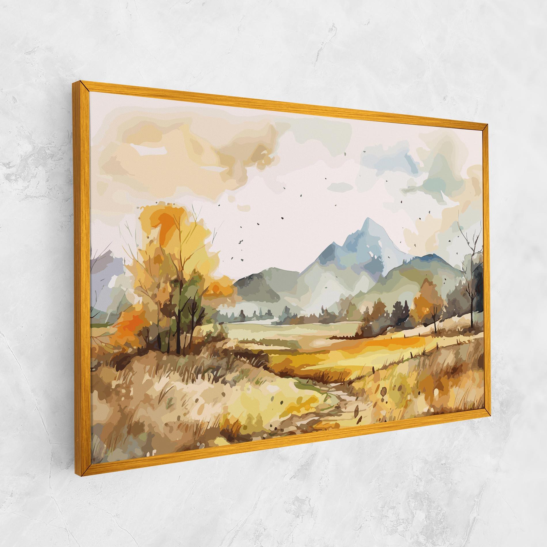 Tablou Canvas Yellow Blue Autumn mockup 1