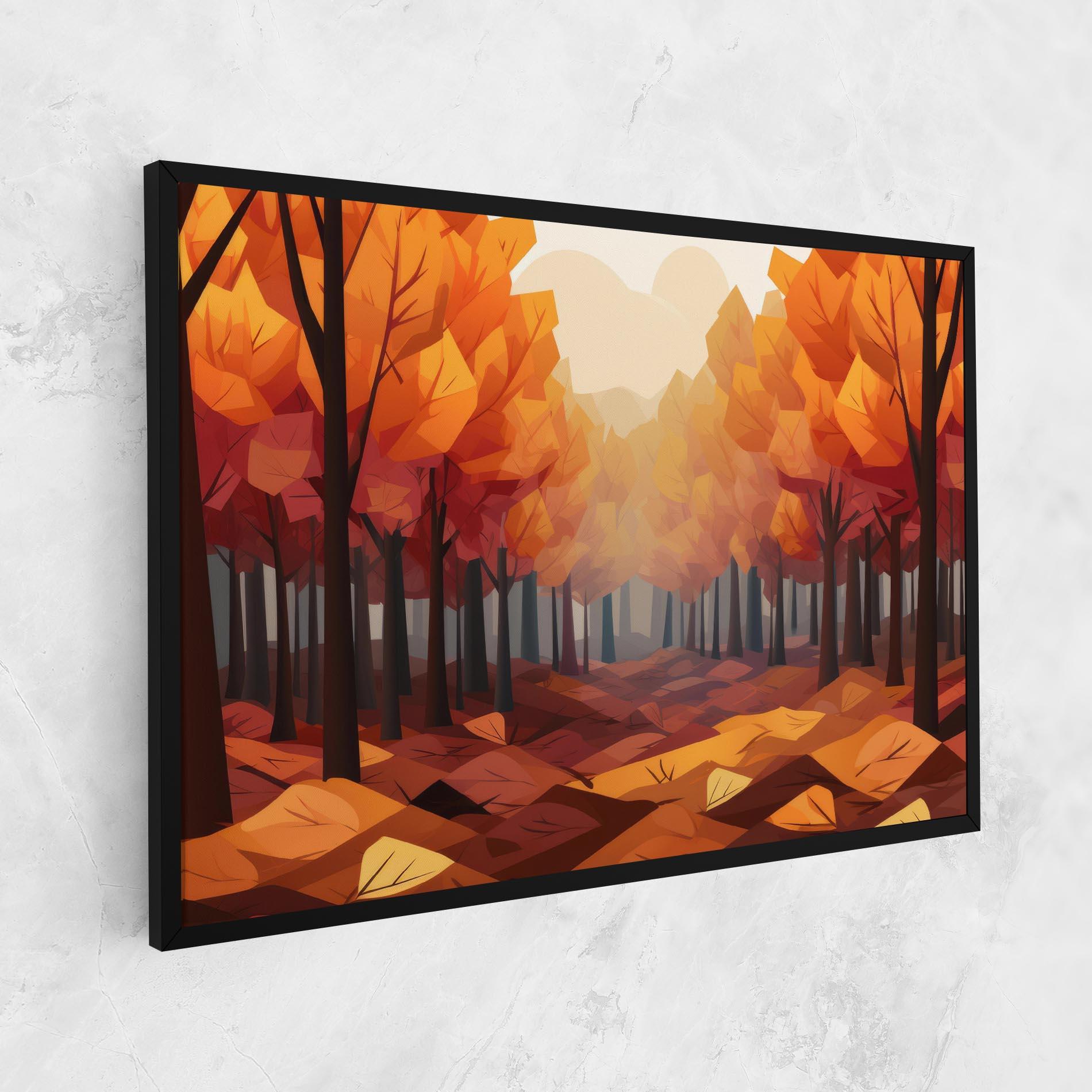 Tablou Canvas Autumn Forest View mockup 1