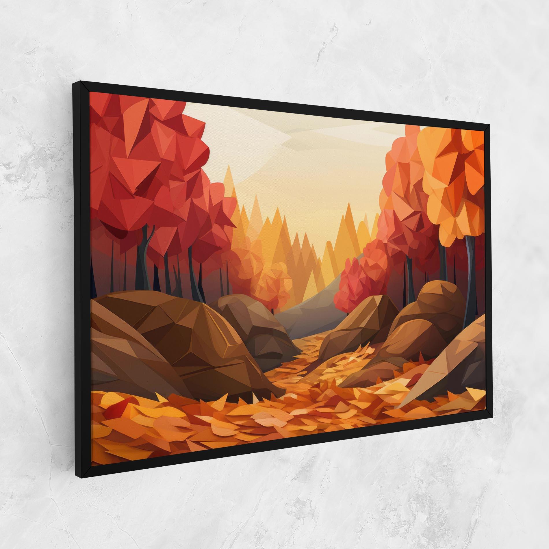 Tablou Canvas Autumn Orange Forest mockup 1