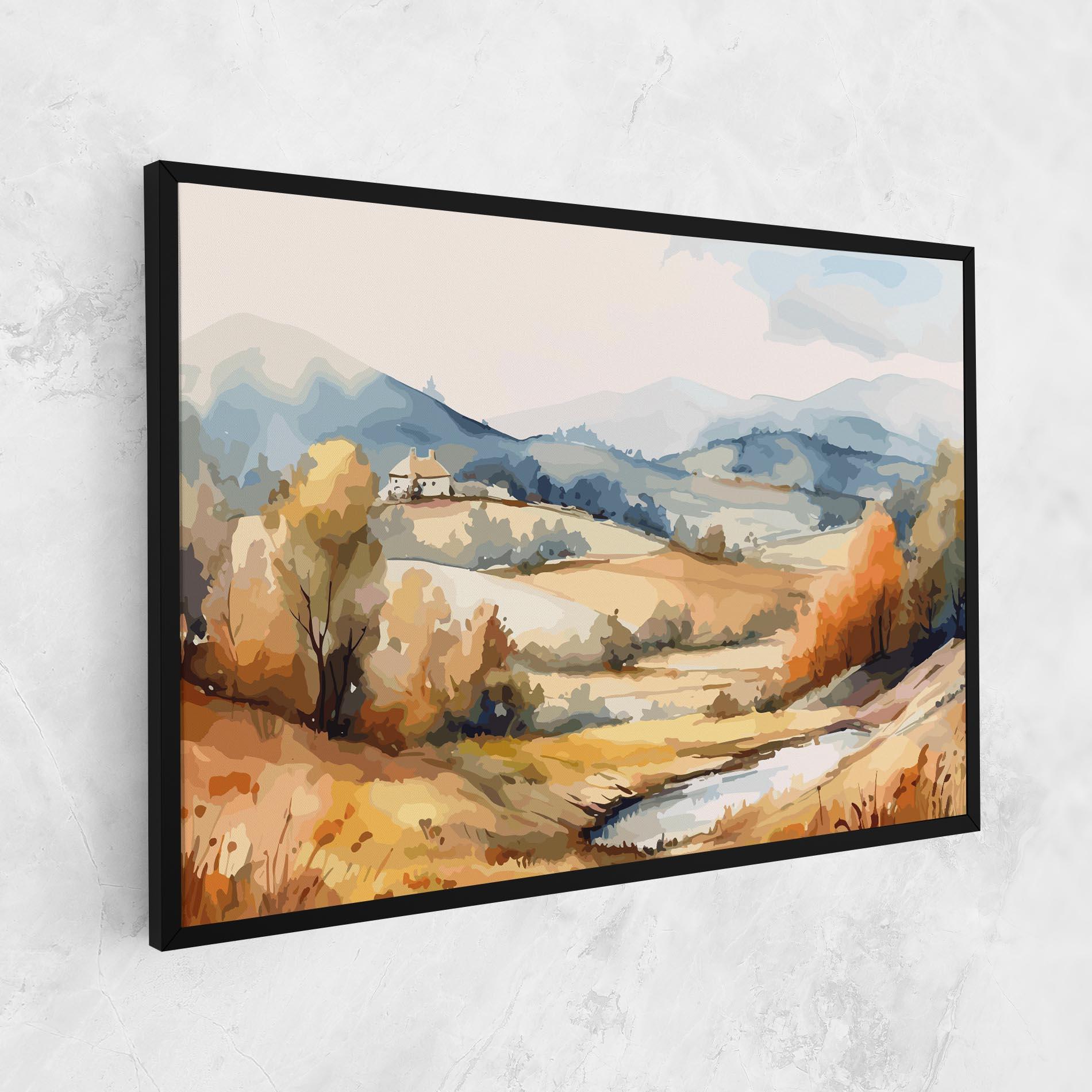 Tablou Canvas Blue Orange Autumn mockup 1