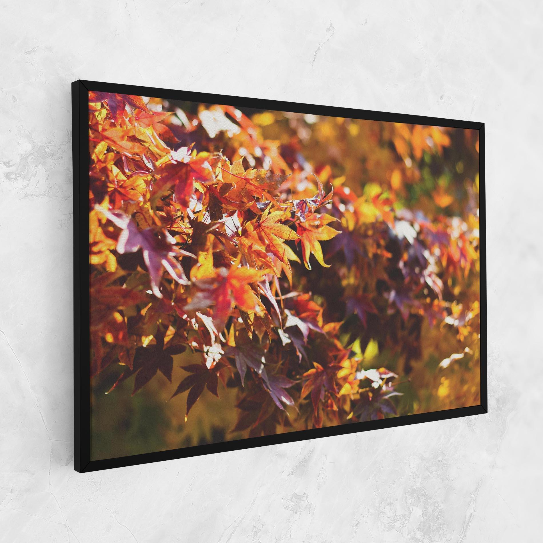 Tablou Canvas Dark Red Leaves mockup 1