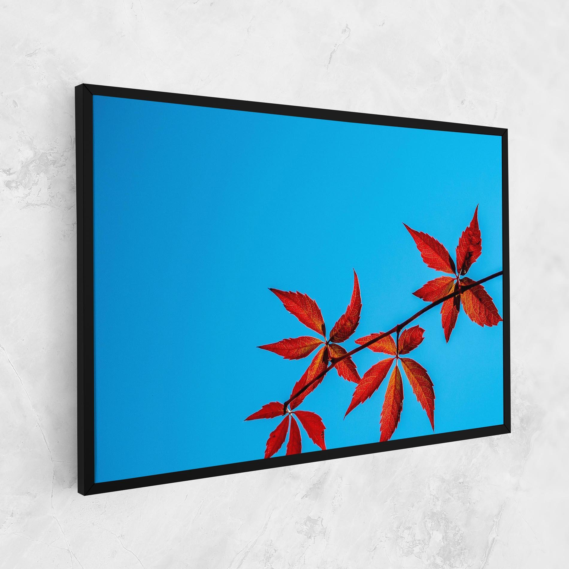 Tablou Canvas Red Small Leaves mockup 1