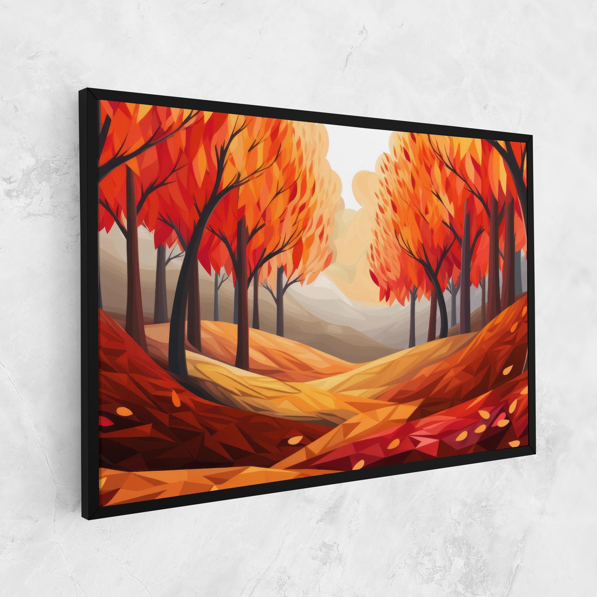 Tablou Canvas Red Trees Art mockup 1