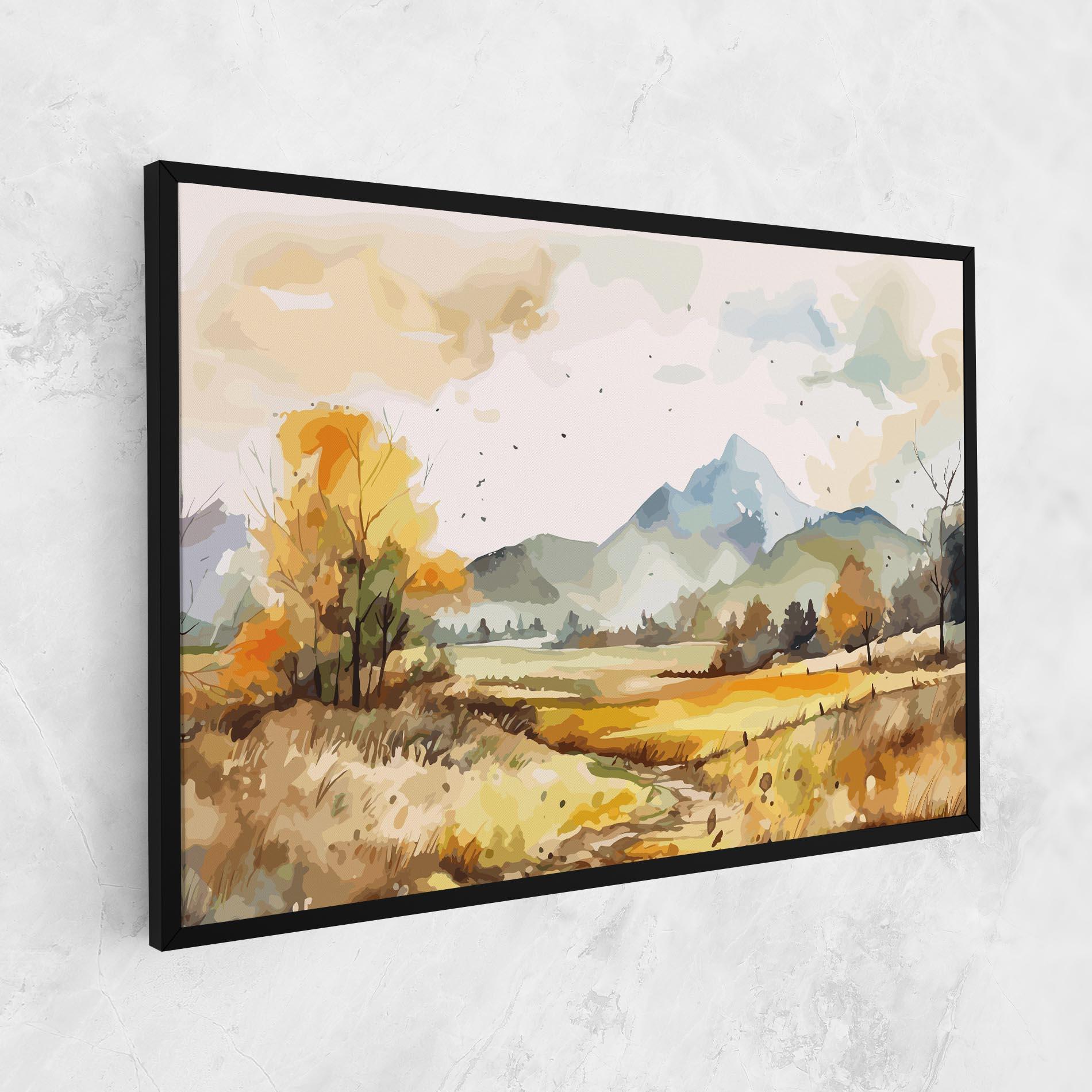 Tablou Canvas Yellow Blue Autumn mockup 1