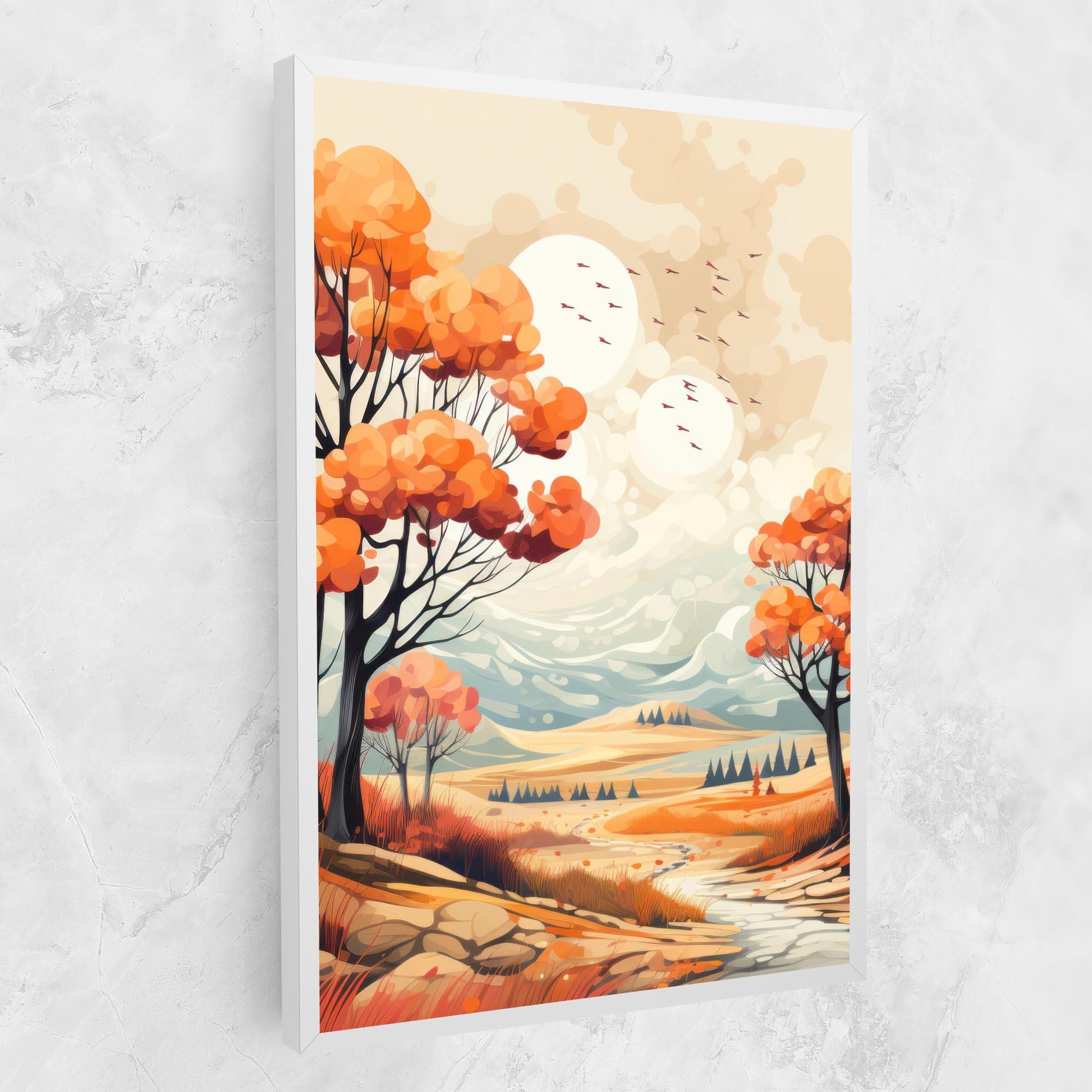 Tablou Canvas Autumn Tree Painting mockup 1