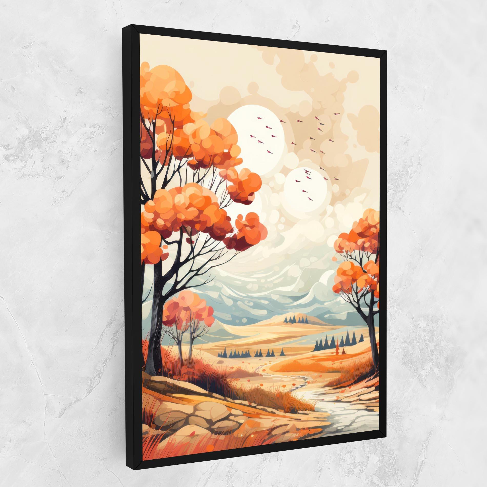 Tablou Canvas Autumn Tree Painting mockup 1