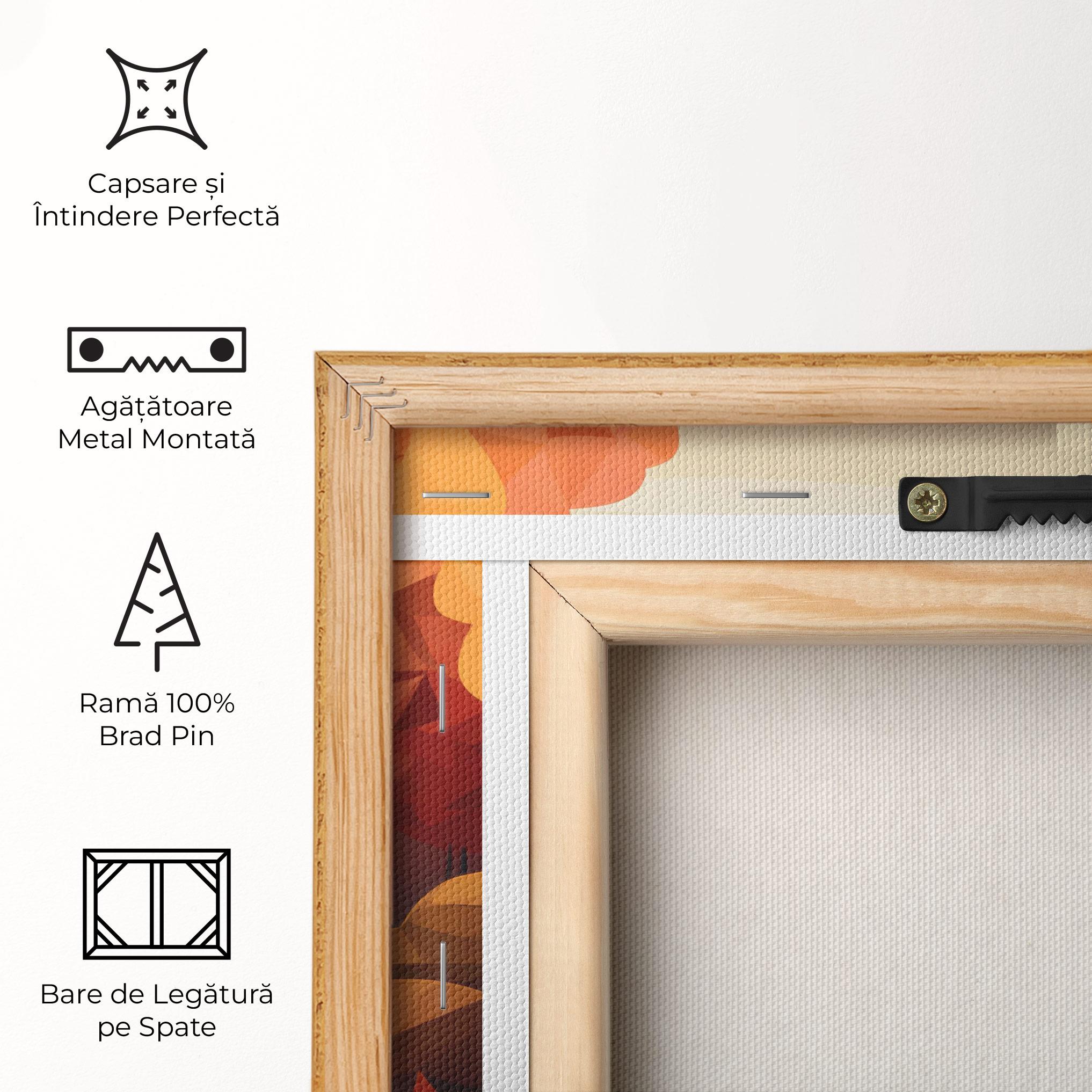 Tablou Canvas Autumn Orange Forest mockup 5