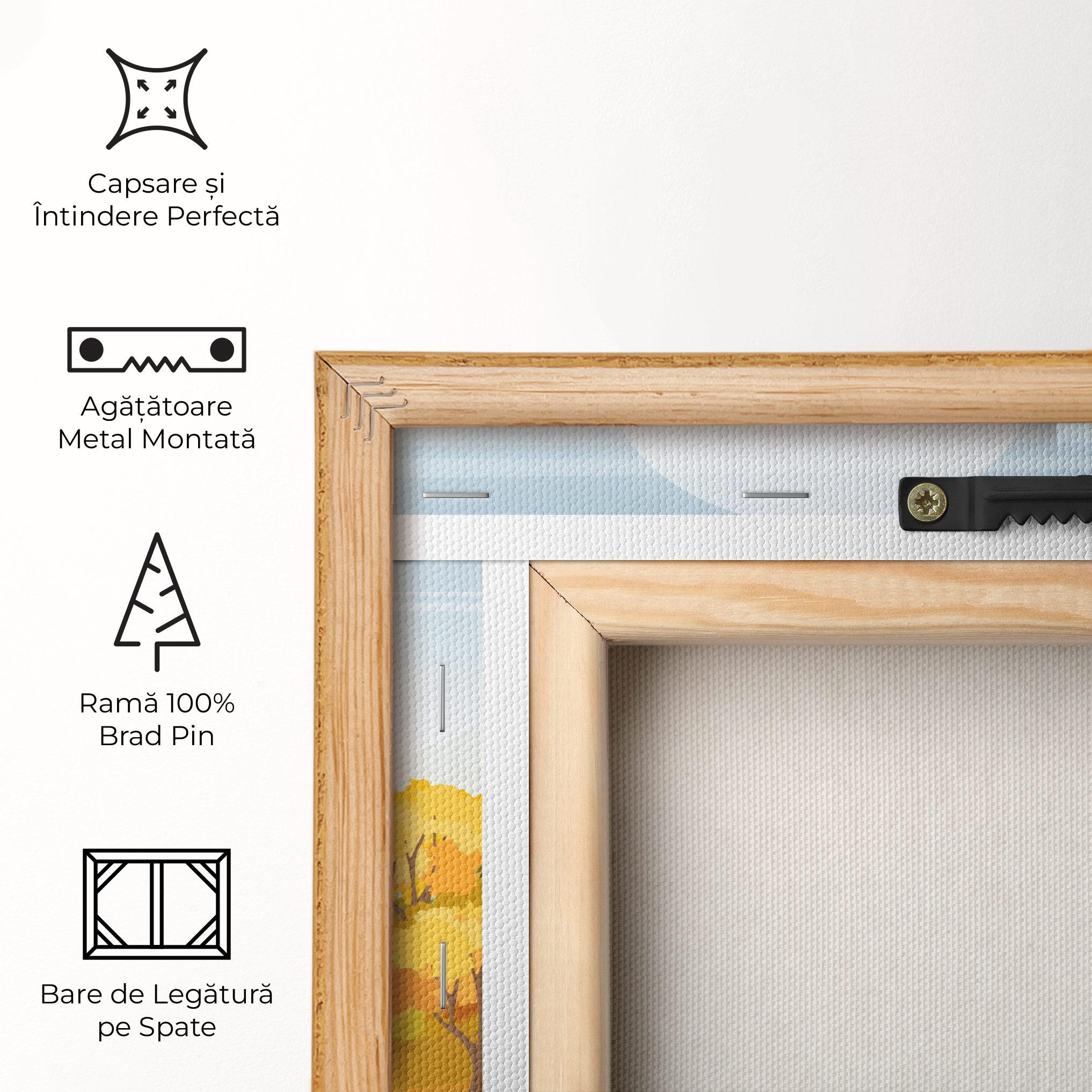 Tablou Canvas Autumn Yellow View mockup 5