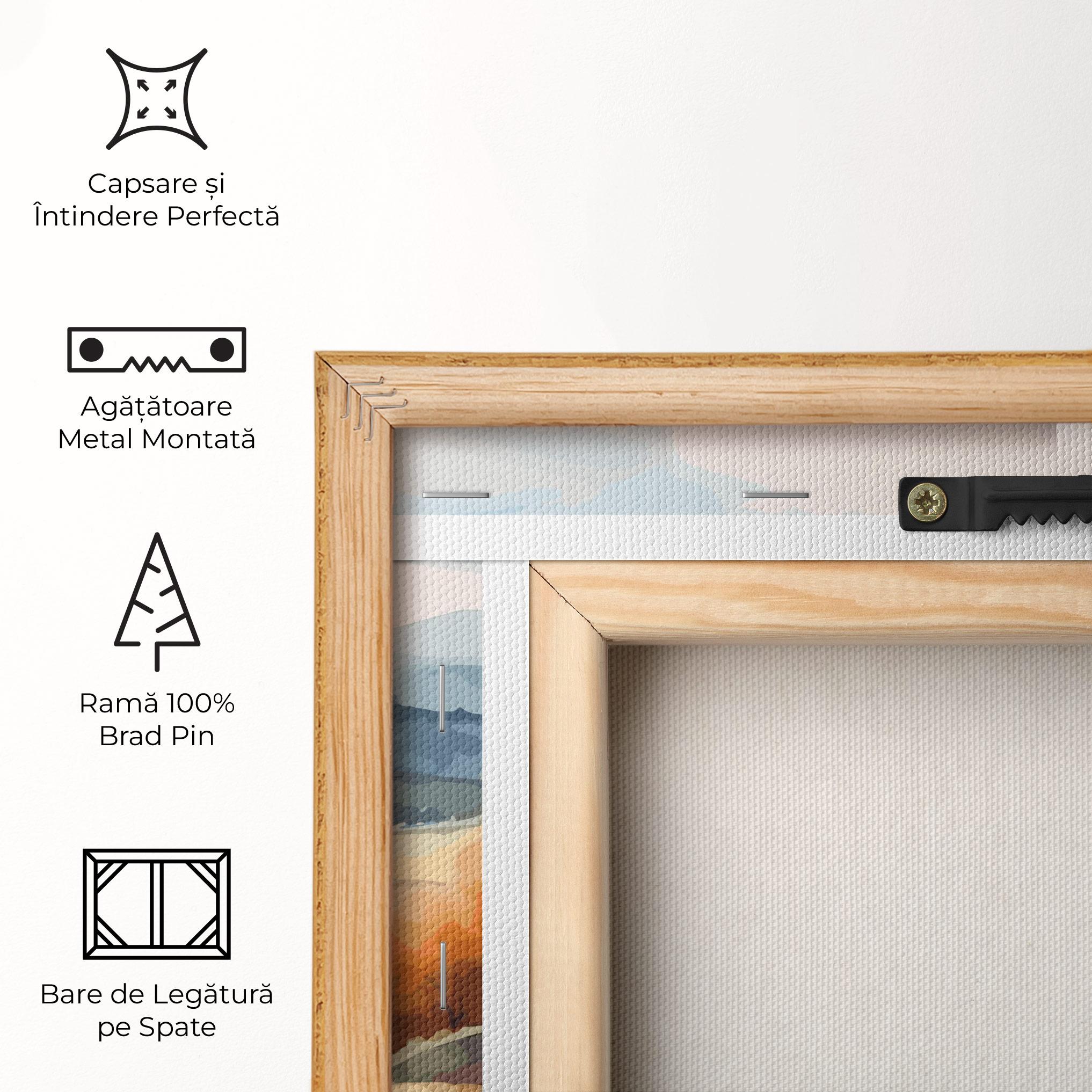 Tablou Canvas Blue Orange Autumn mockup 5