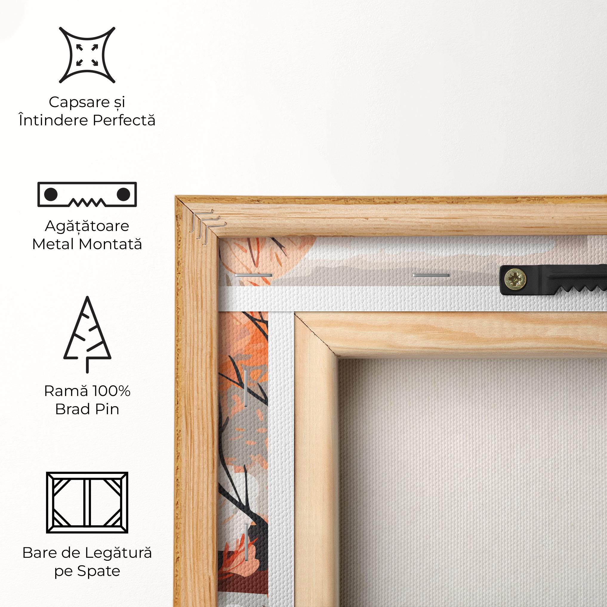 Tablou Canvas Grey Orange Autumn mockup 5