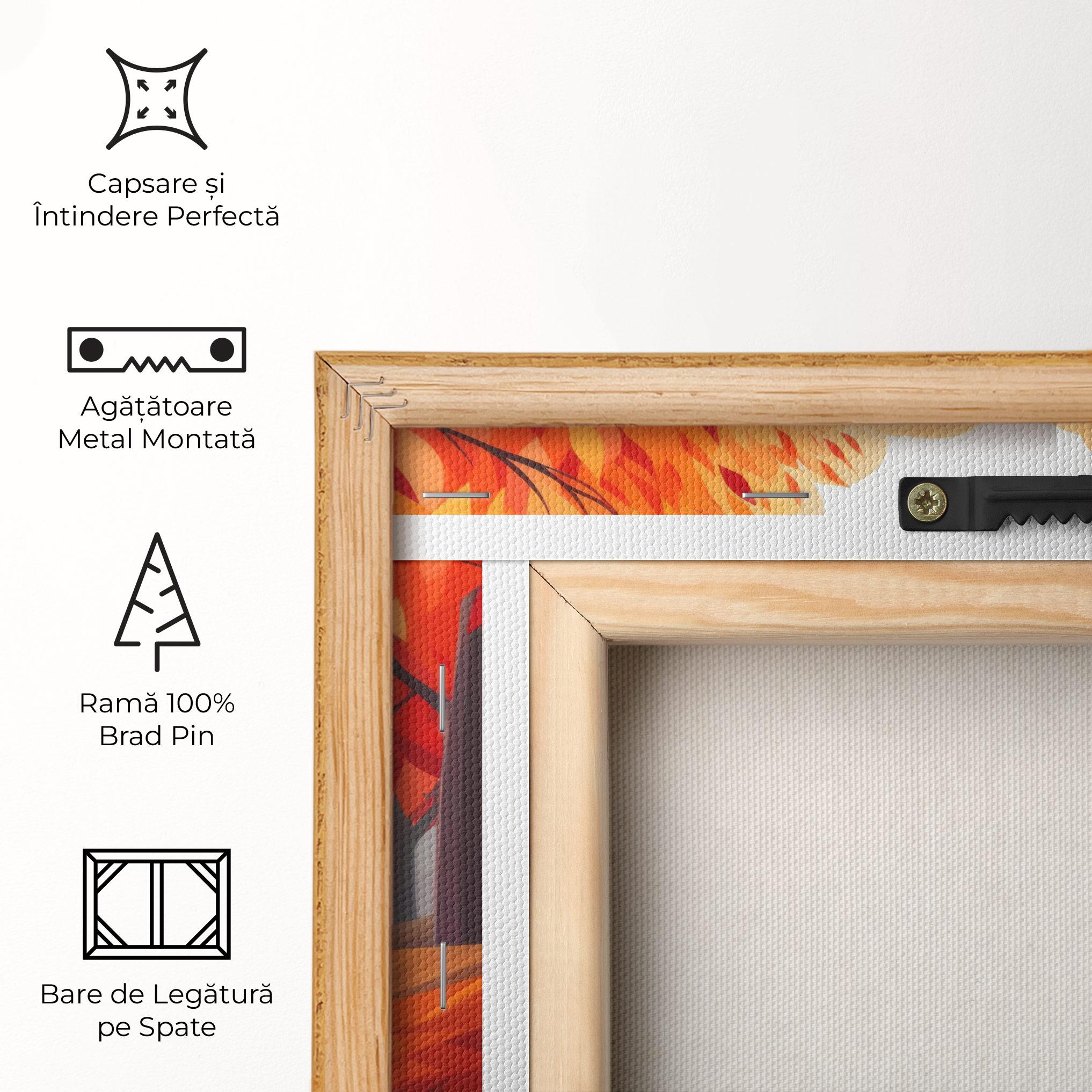 Tablou Canvas Red Trees Art mockup 5