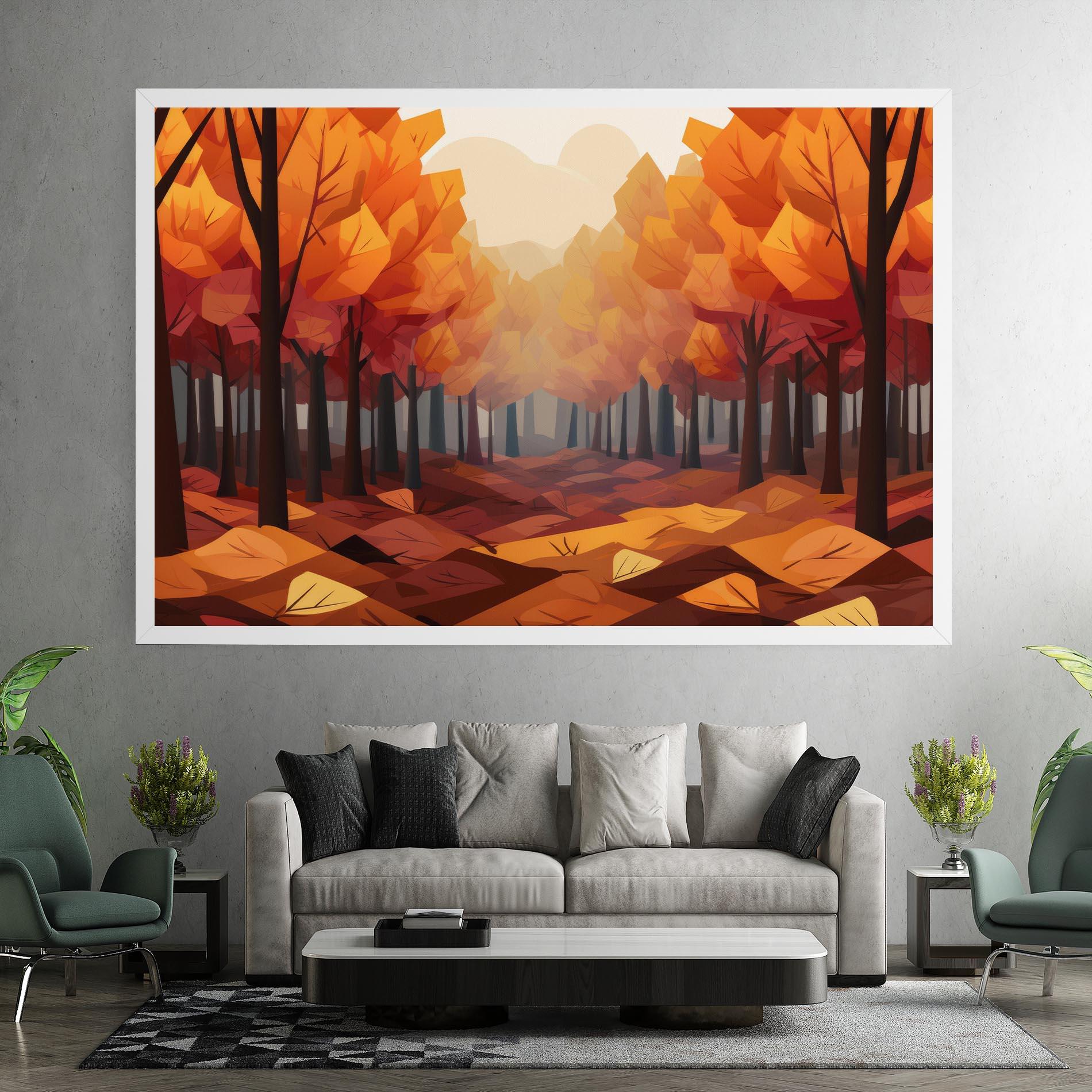 Tablou Canvas Autumn Forest View mockup 7