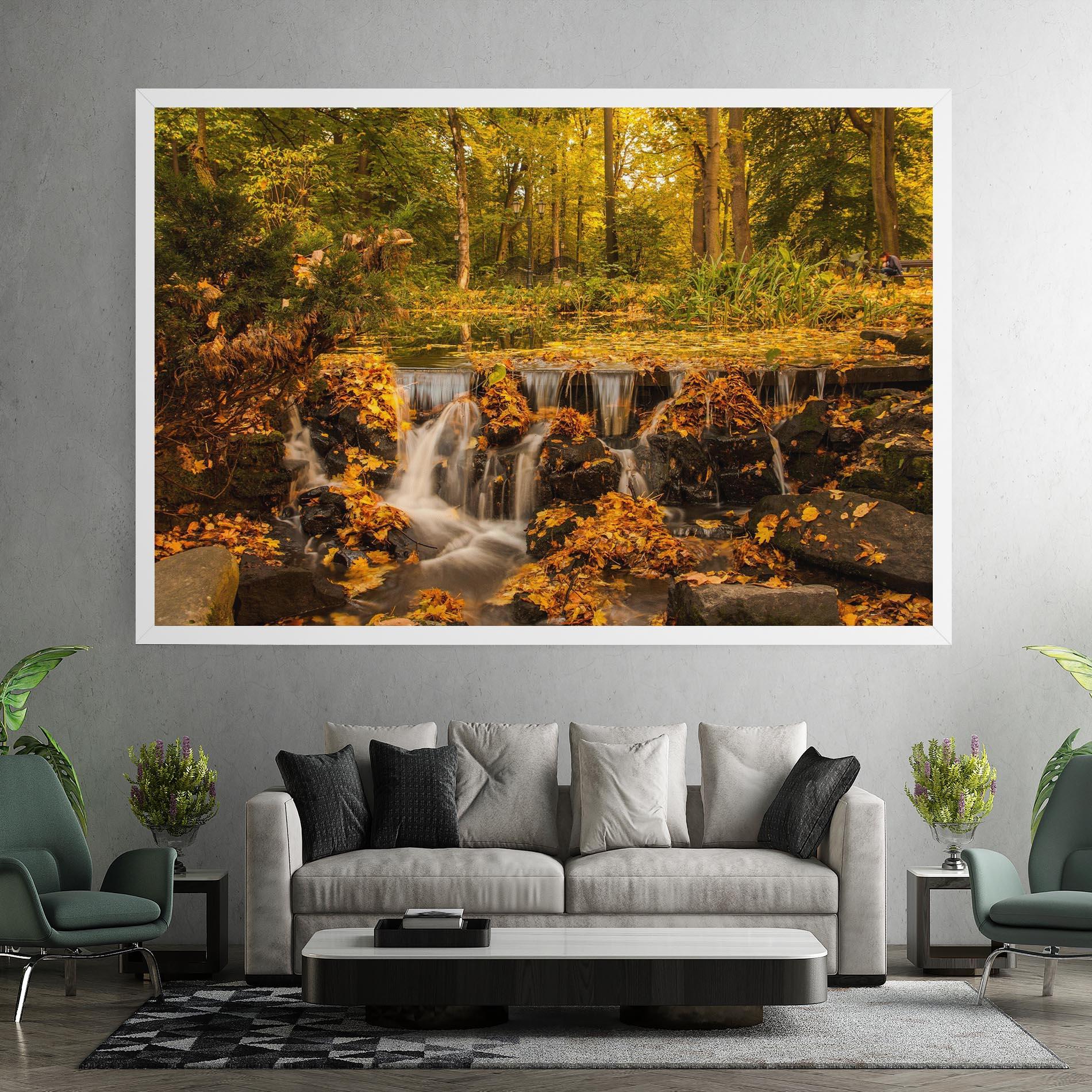 Tablou Canvas Autumn Waterfall mockup 7