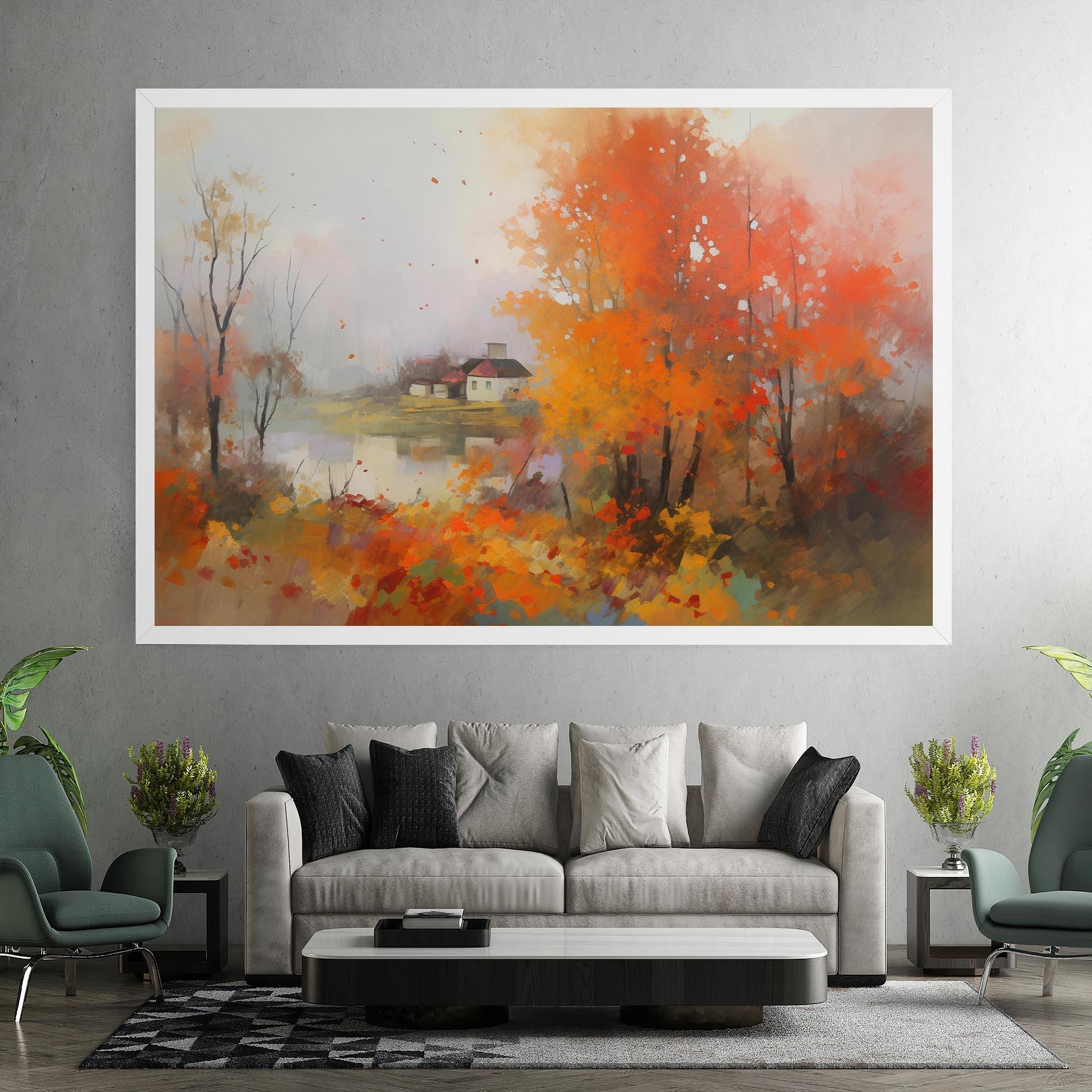 Tablou Canvas Autumnal Painting mockup 7