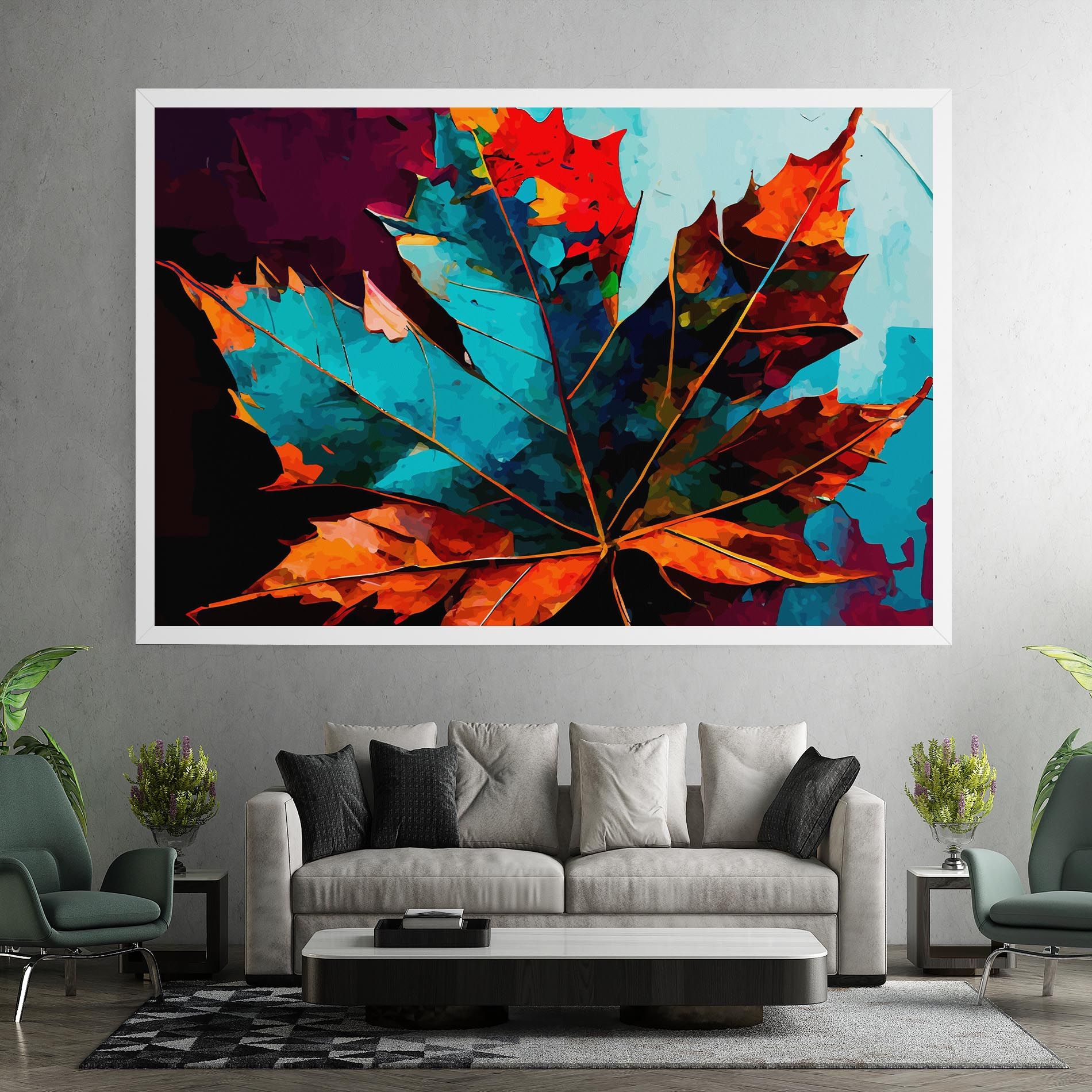 Blue Orange Leaf mockup 7