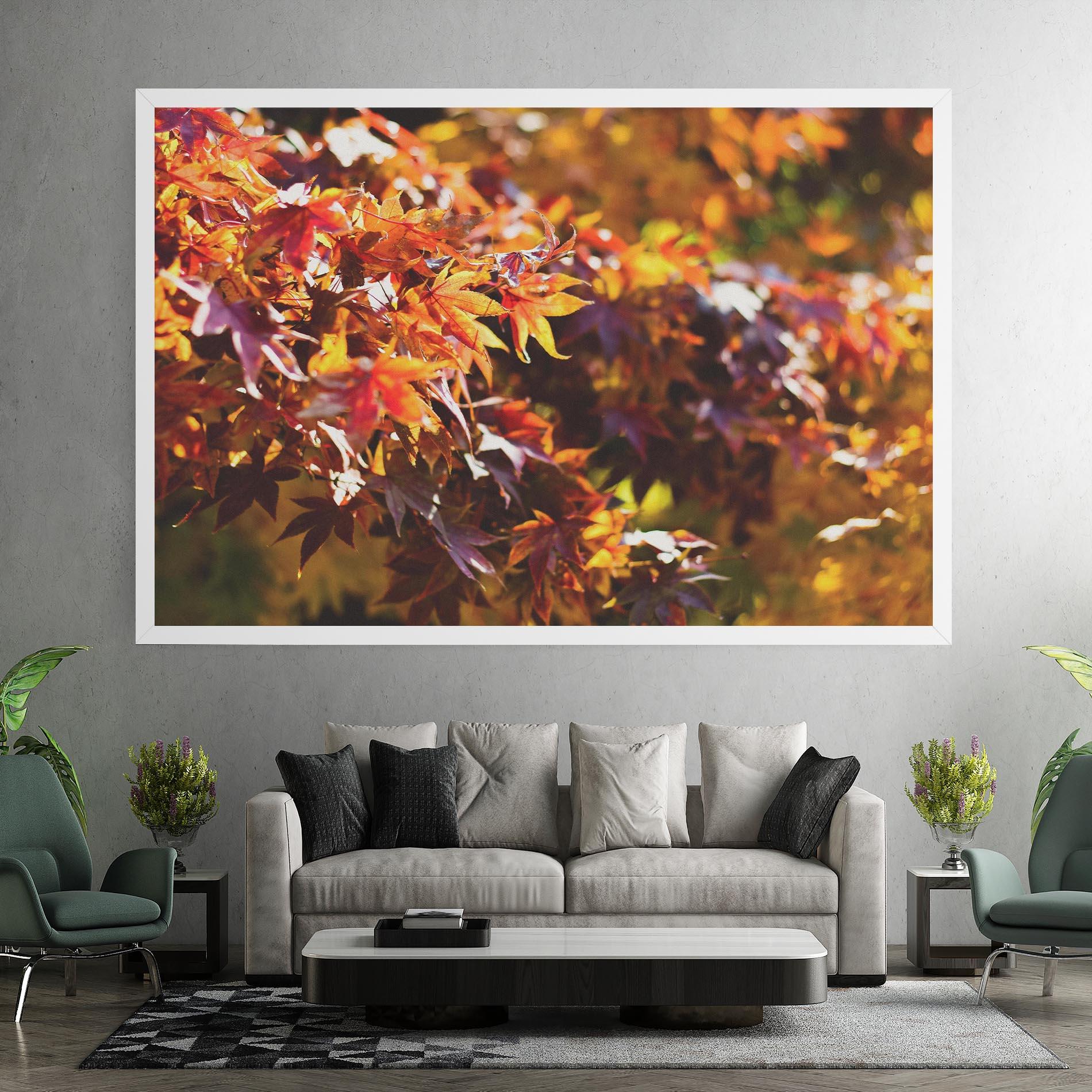 Tablou Canvas Dark Red Leaves mockup 7