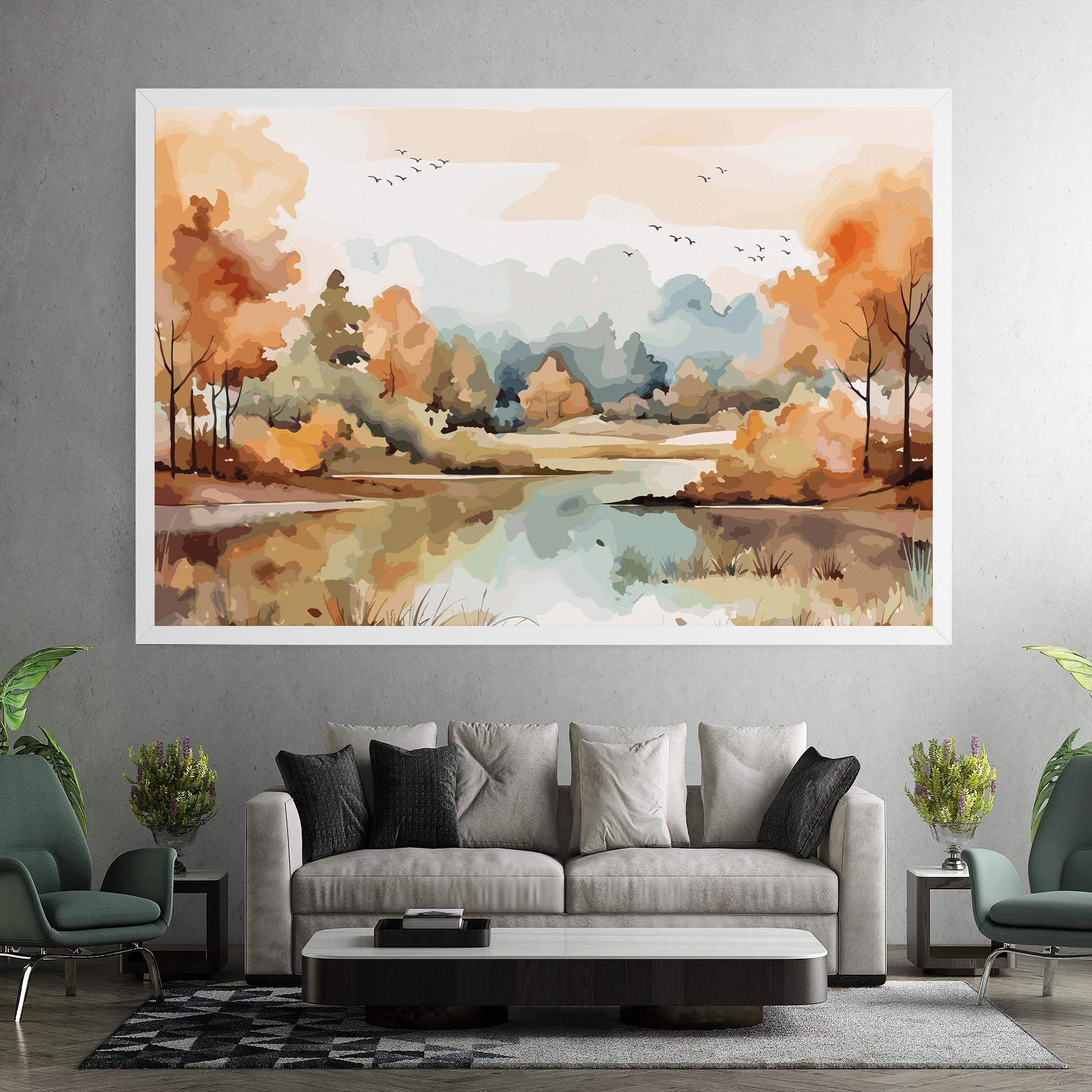 Tablou Canvas Watercolor Autumn mockup 7