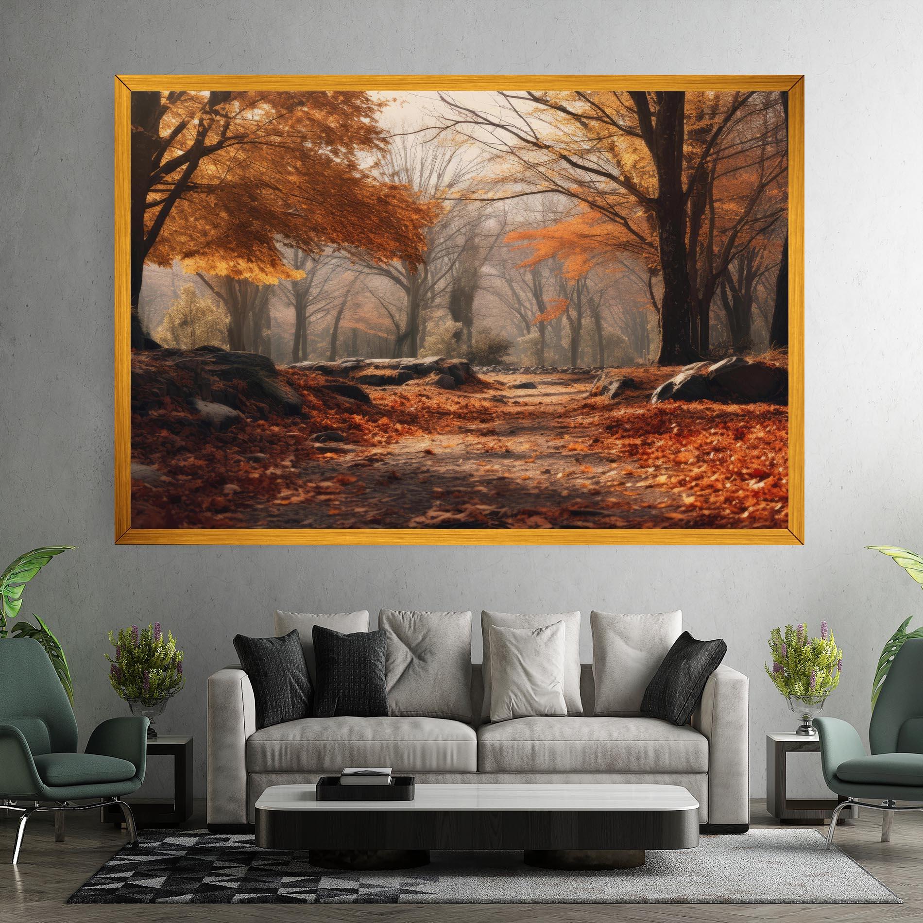Tablou Canvas Autumn Forest mockup 7