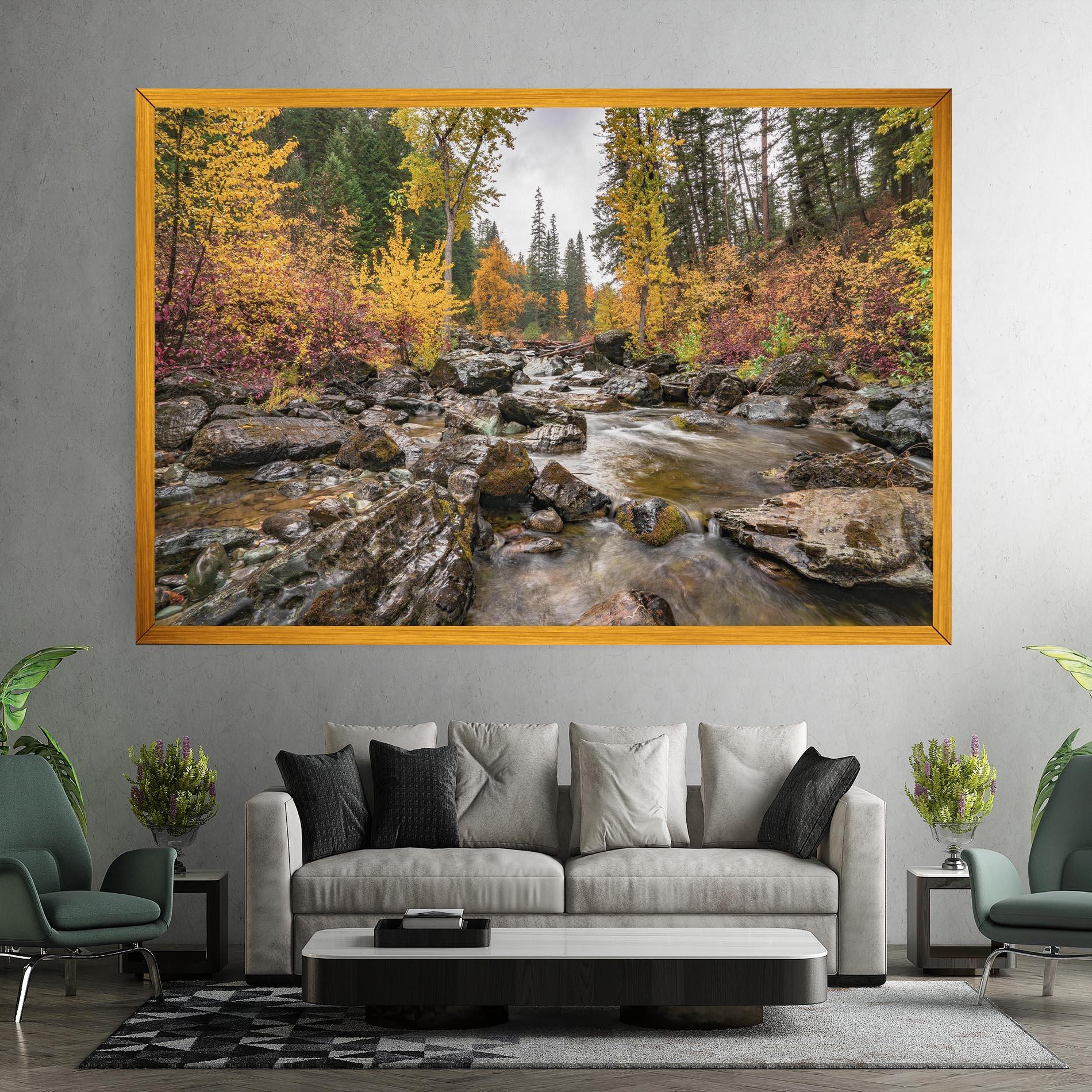 Tablou Canvas Autumn Stream mockup 7