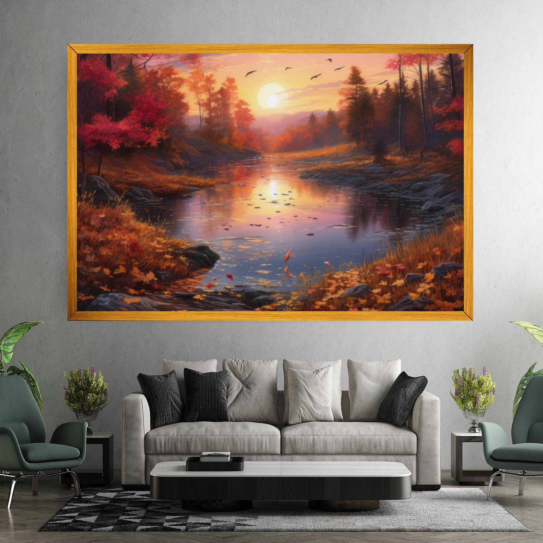 Tablou Canvas Autumn Sunset mockup 7