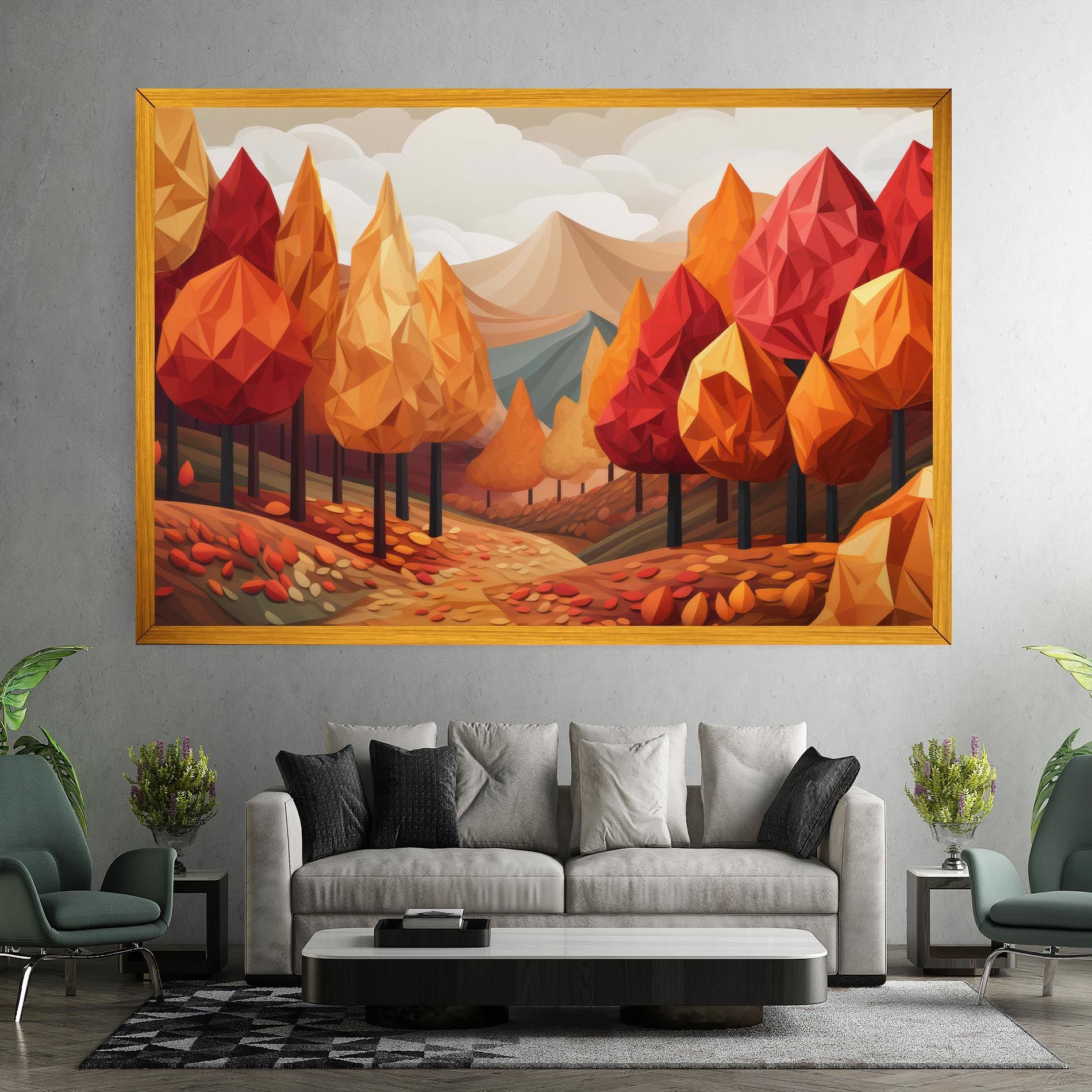 Colorful Trees Art mockup 7