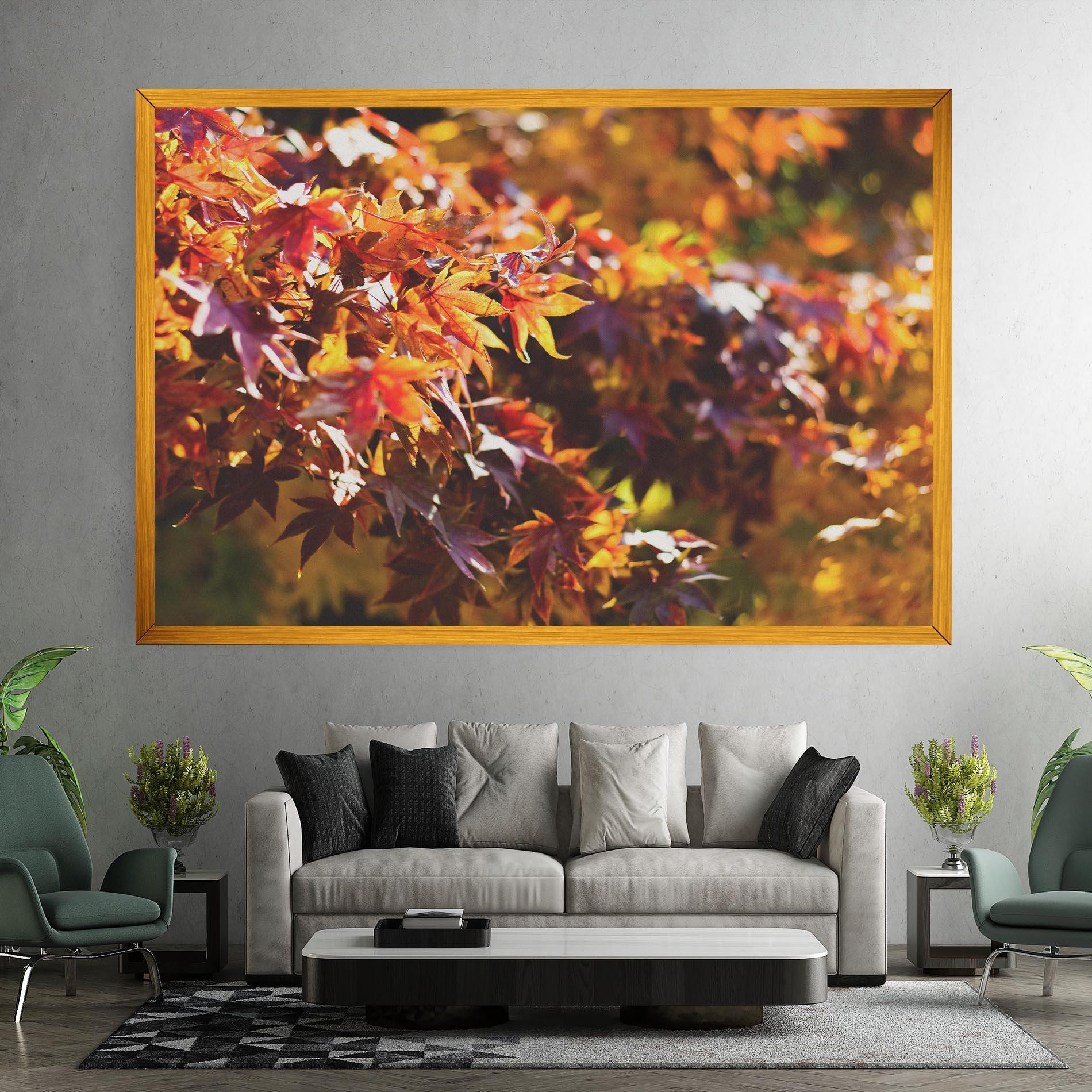 Tablou Canvas Dark Red Leaves mockup 7