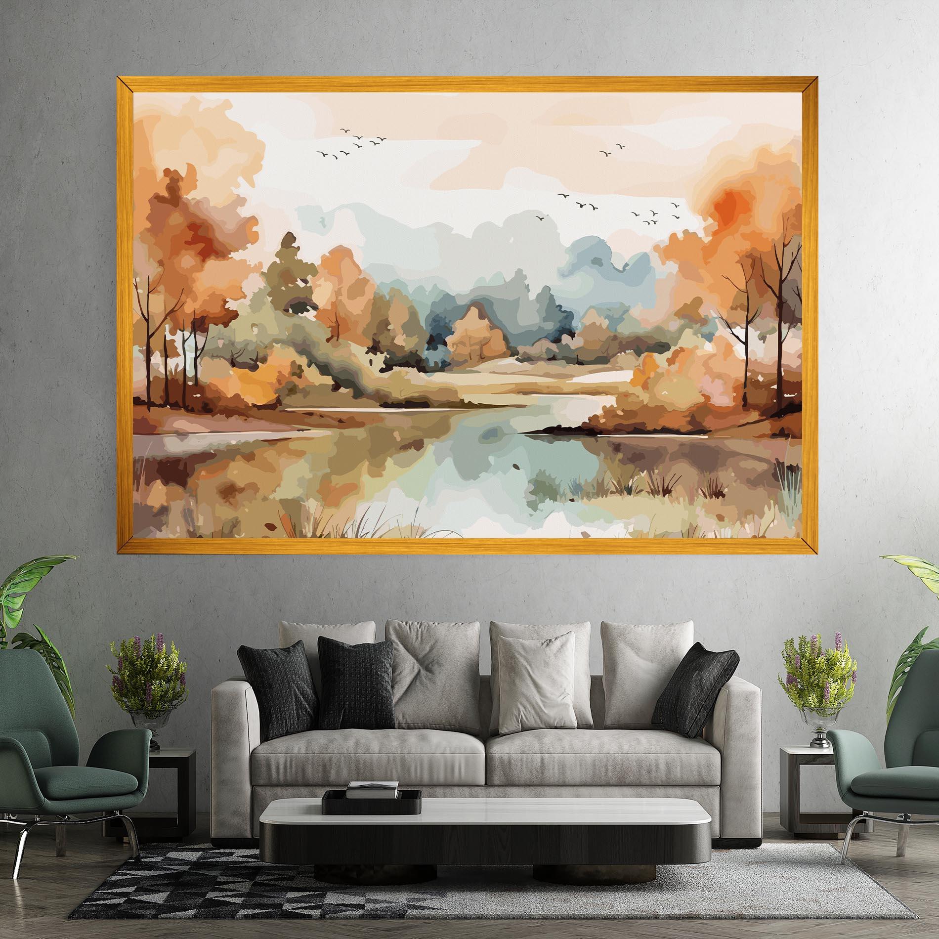 Tablou Canvas Watercolor Autumn mockup 7